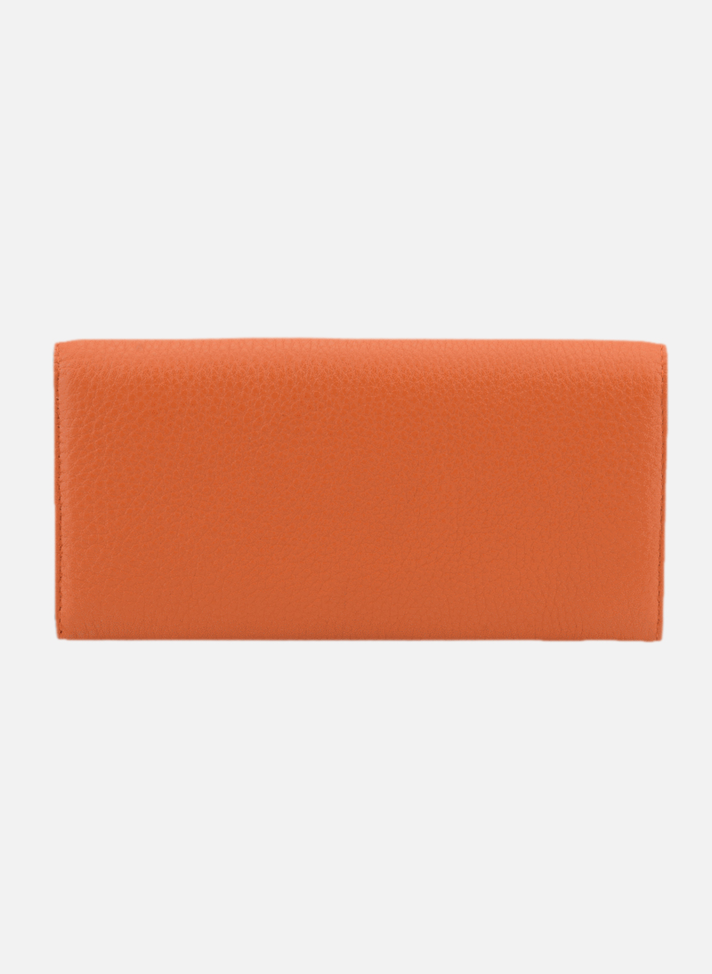 Club | porte-monnaie gm en cuir de veau | Orange POURCHET Femme