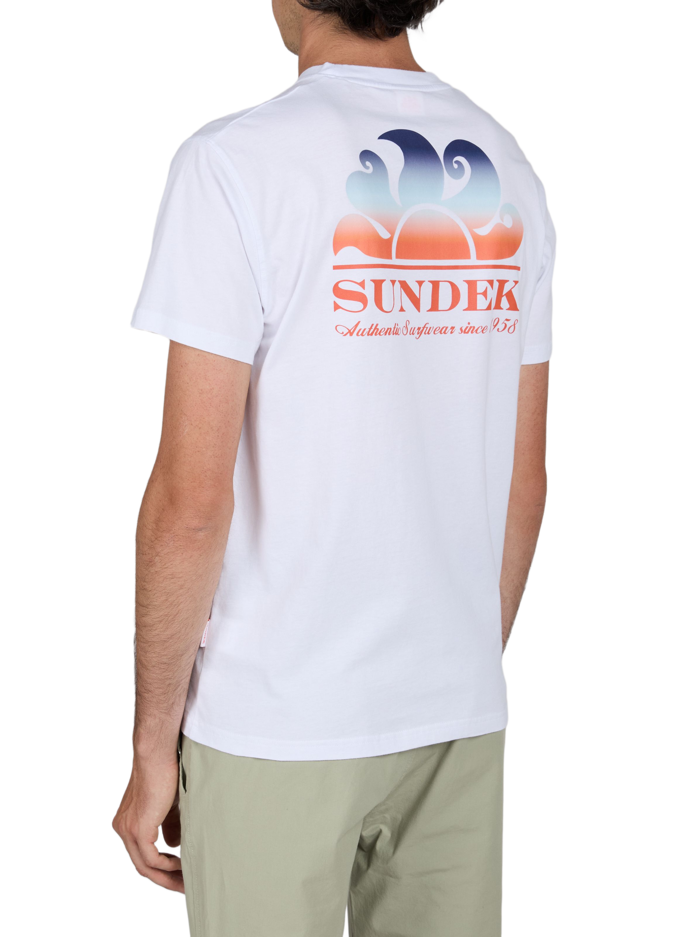 Round neck printed t-shirt SUNDEK White