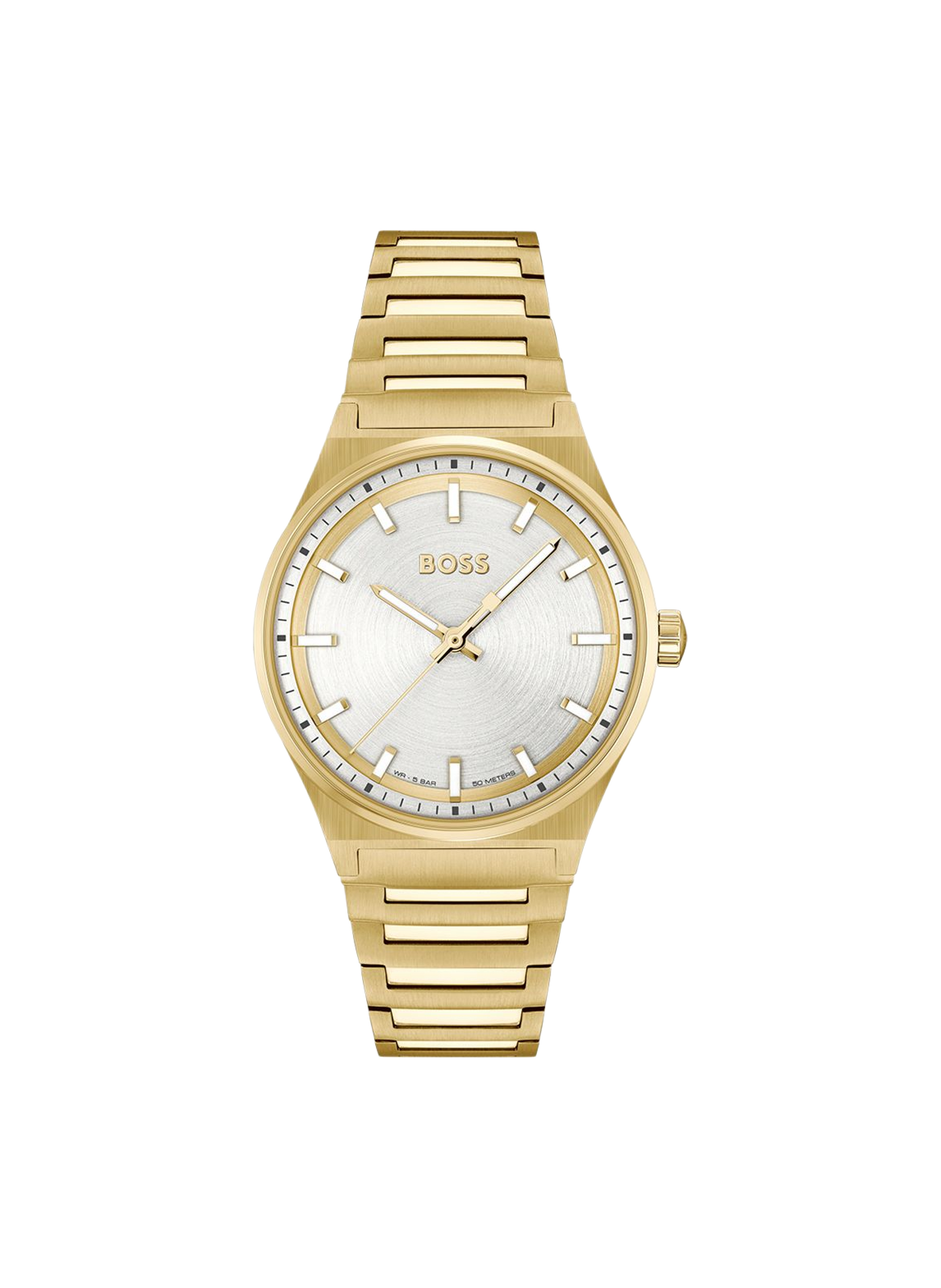Montre quartz Candor en acier inoxydable BOSS White