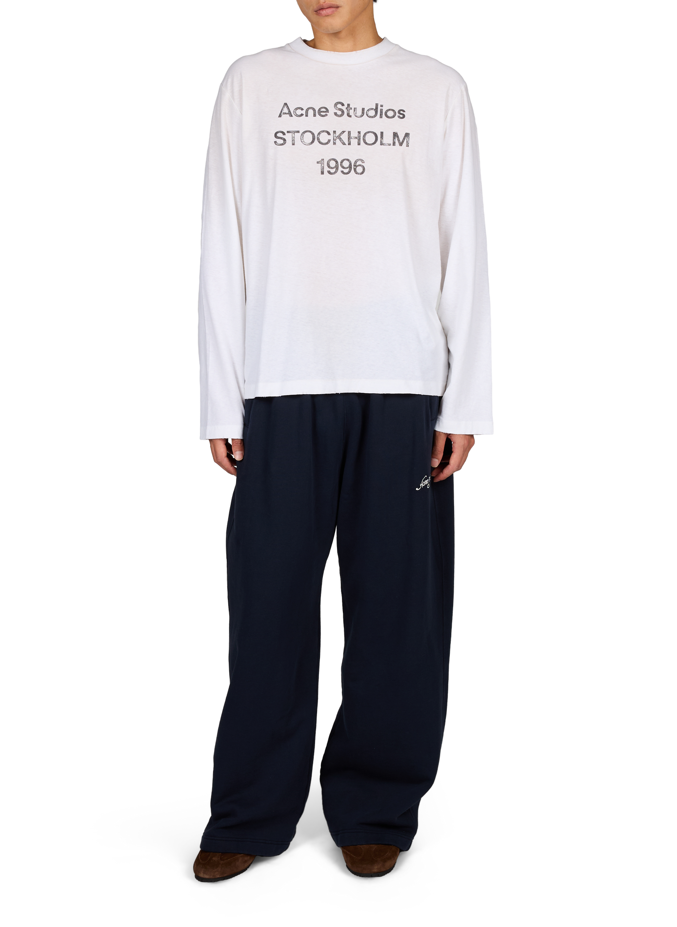 Camiseta de algodón mezclado ACNE STUDIOS Blanco