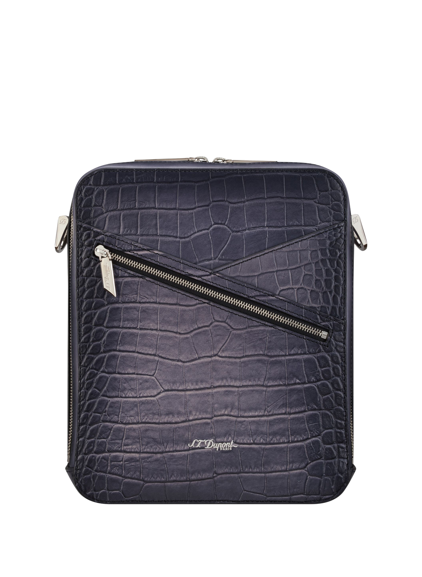 Atelier calfskin leather shoulder bag S.T. DUPONT Black