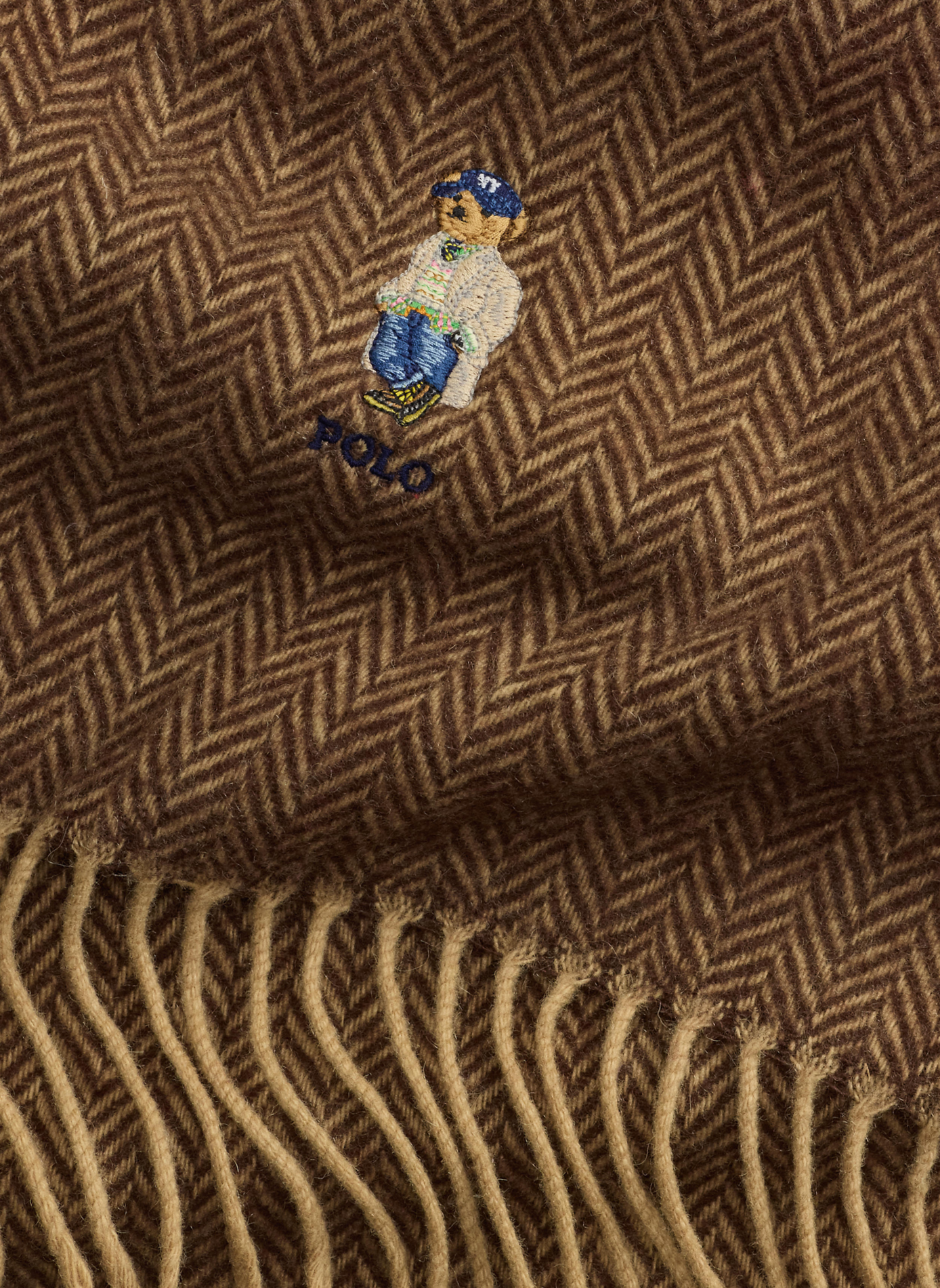 Coffret bonnet et écharpe en laine POLO RALPH LAUREN Beige
