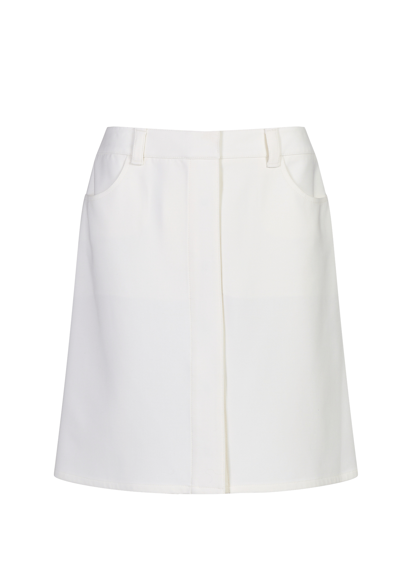 Plain straight mini skirt COURRÈGES White