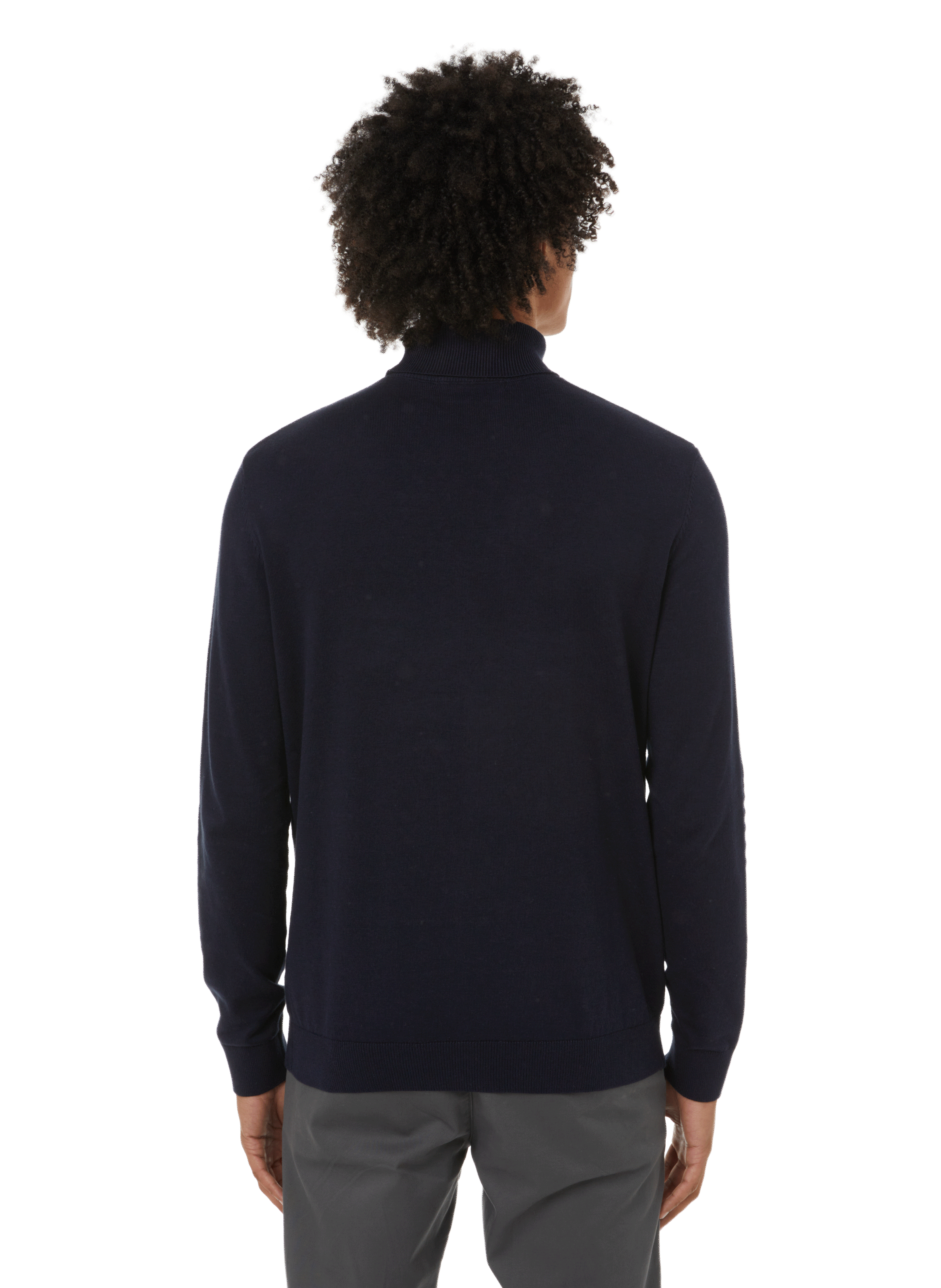 Cotton turtleneck jumper  SELECTED Blue