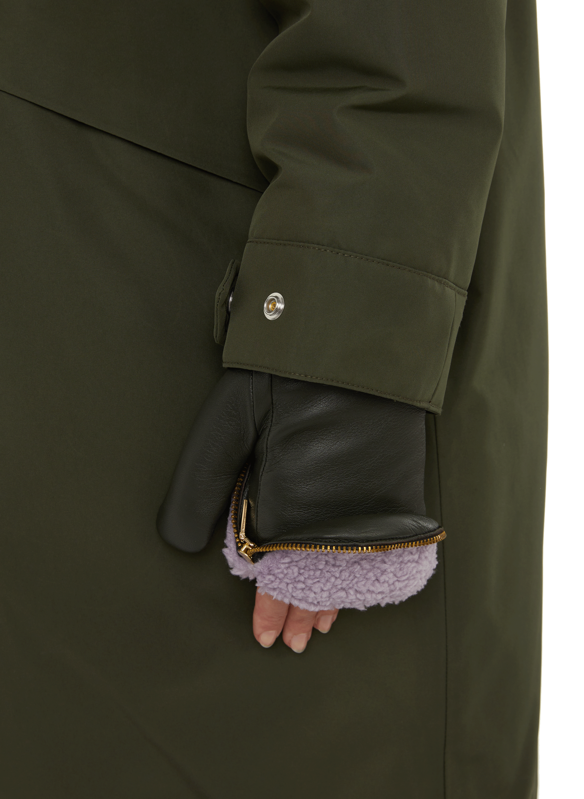 Gants en cuir ARISTIDE Kaki