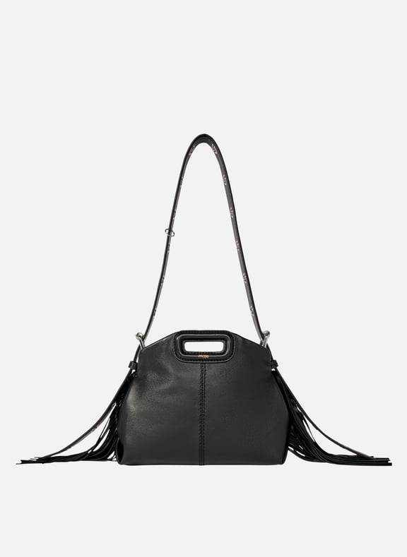 Sac bandoulière en cuir lisse miss m mini Noir by MAJE MAJE Sac bandoulière en cuir lisse miss m mini Noir