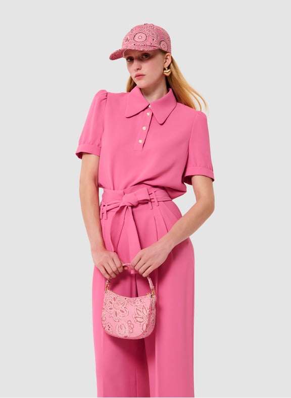 Top courte uni - tonino Rose by TARA JARMON TARA JARMON Top courte uni - tonino Rose