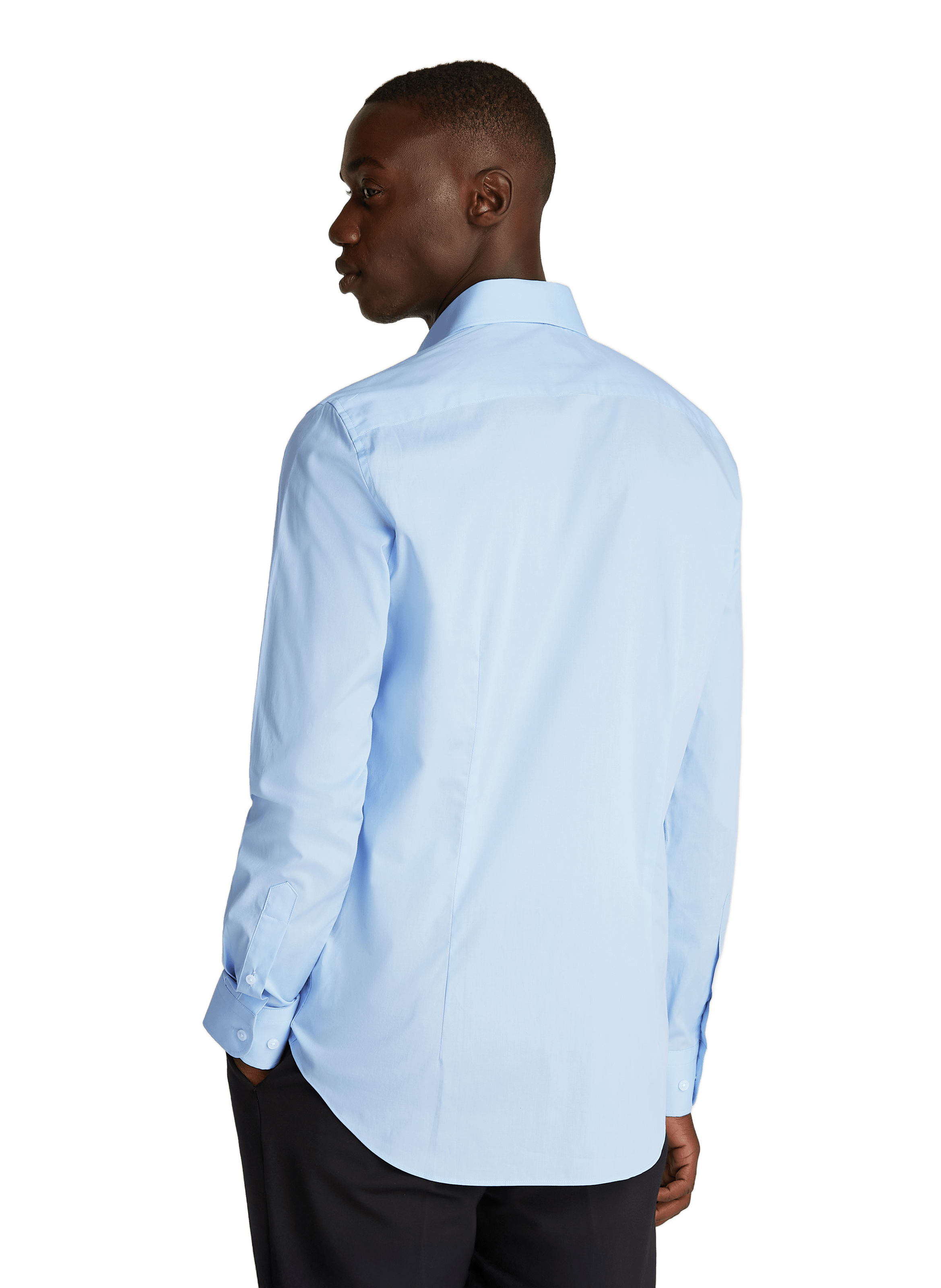 Chemise ajustée en coton  TOMMY HILFIGER Bleu