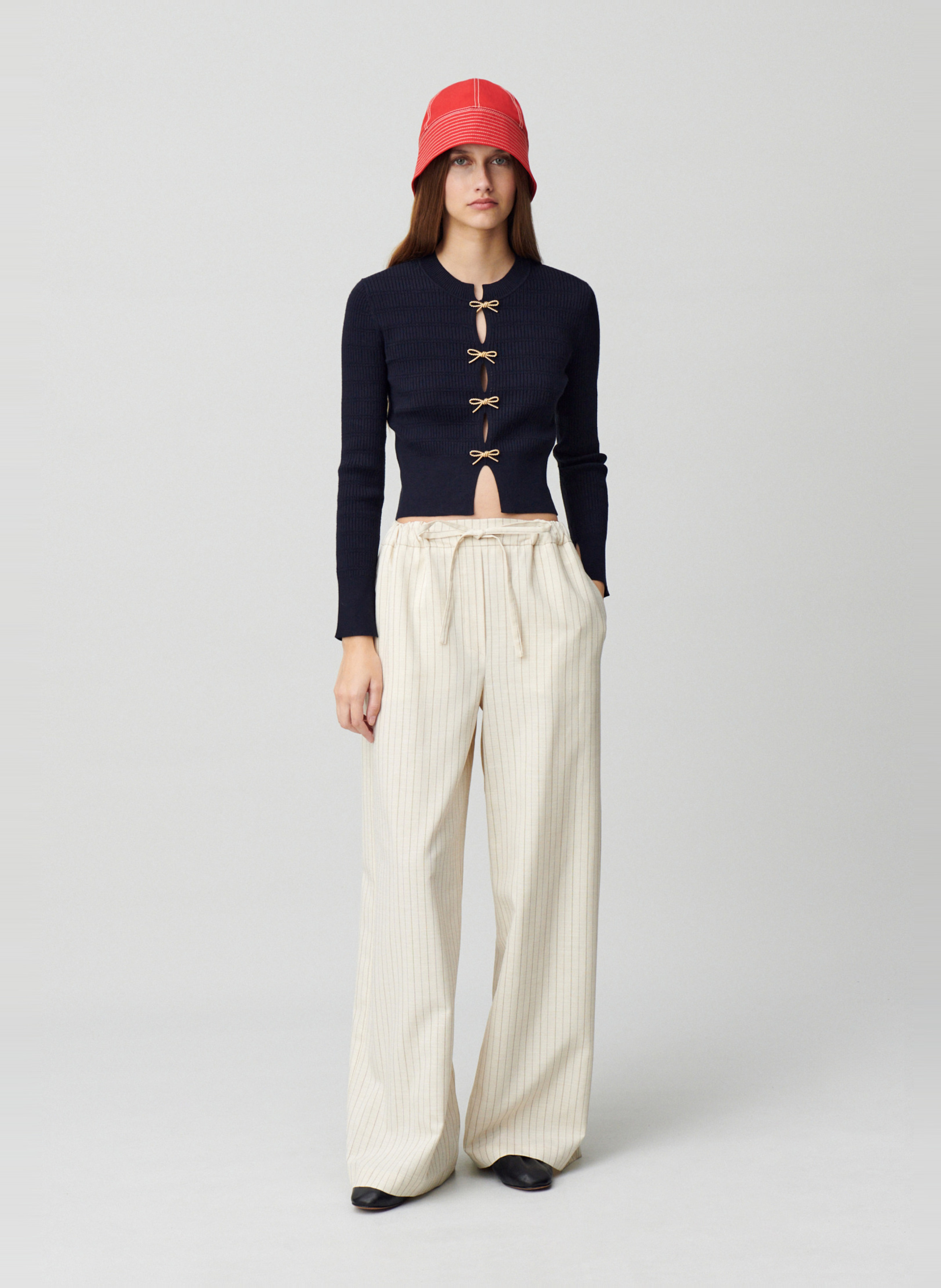 Gilet col rond CLAUDIE PIERLOT Bleu