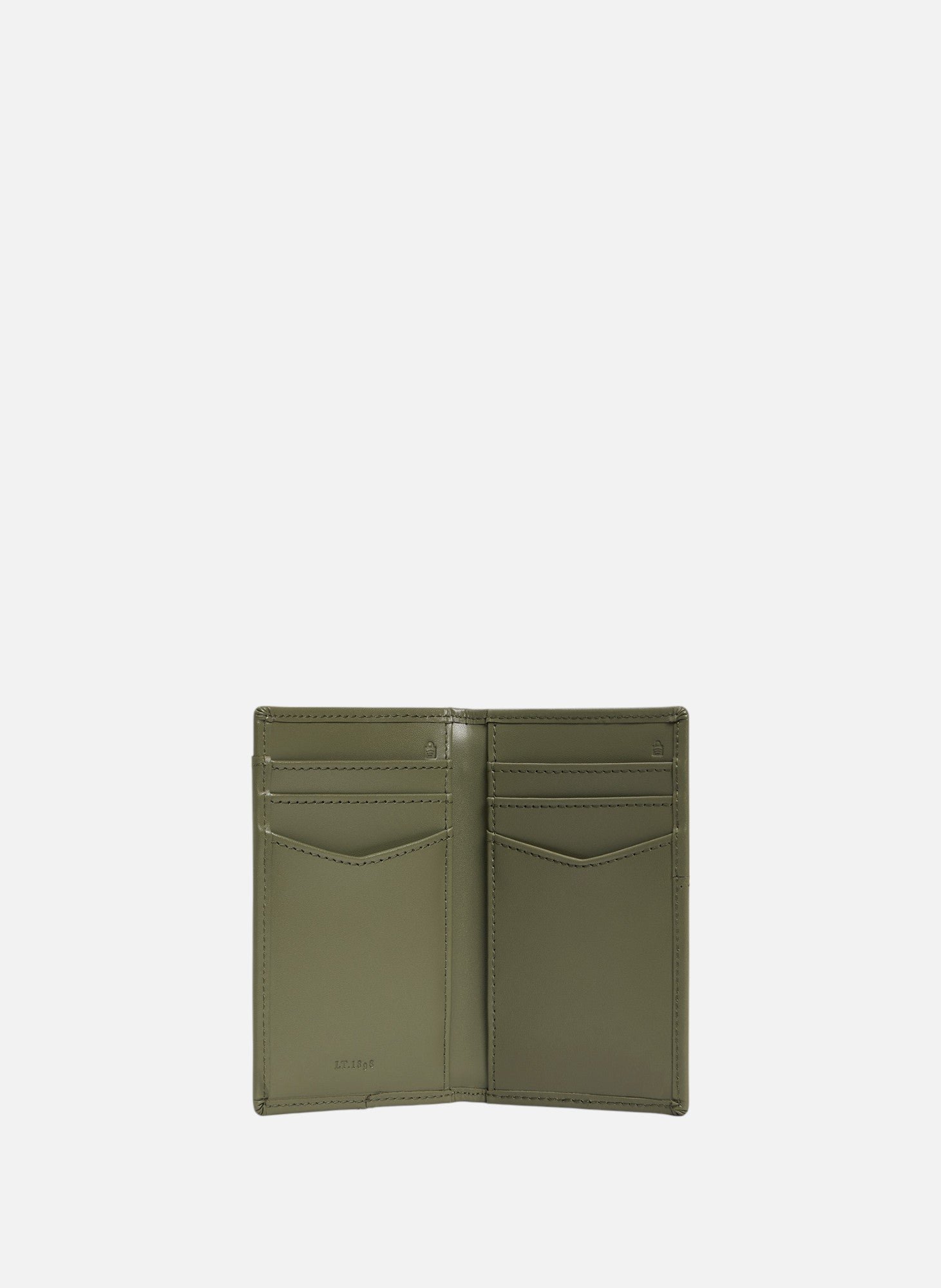Porte cartes vertical charlotte en cuir lisse LE TANNEUR Vert