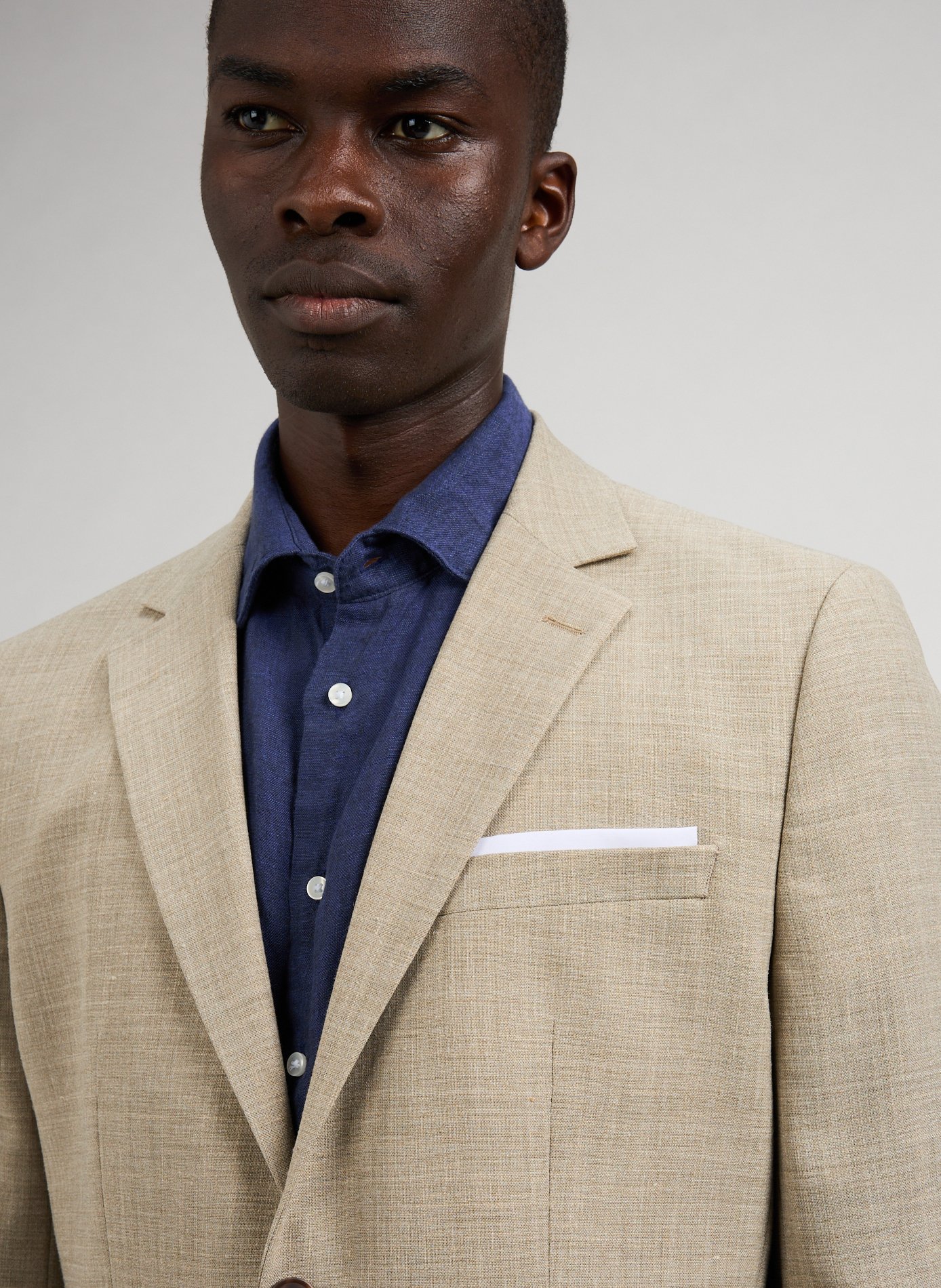 Blazer de costume slim SELECTED Beige