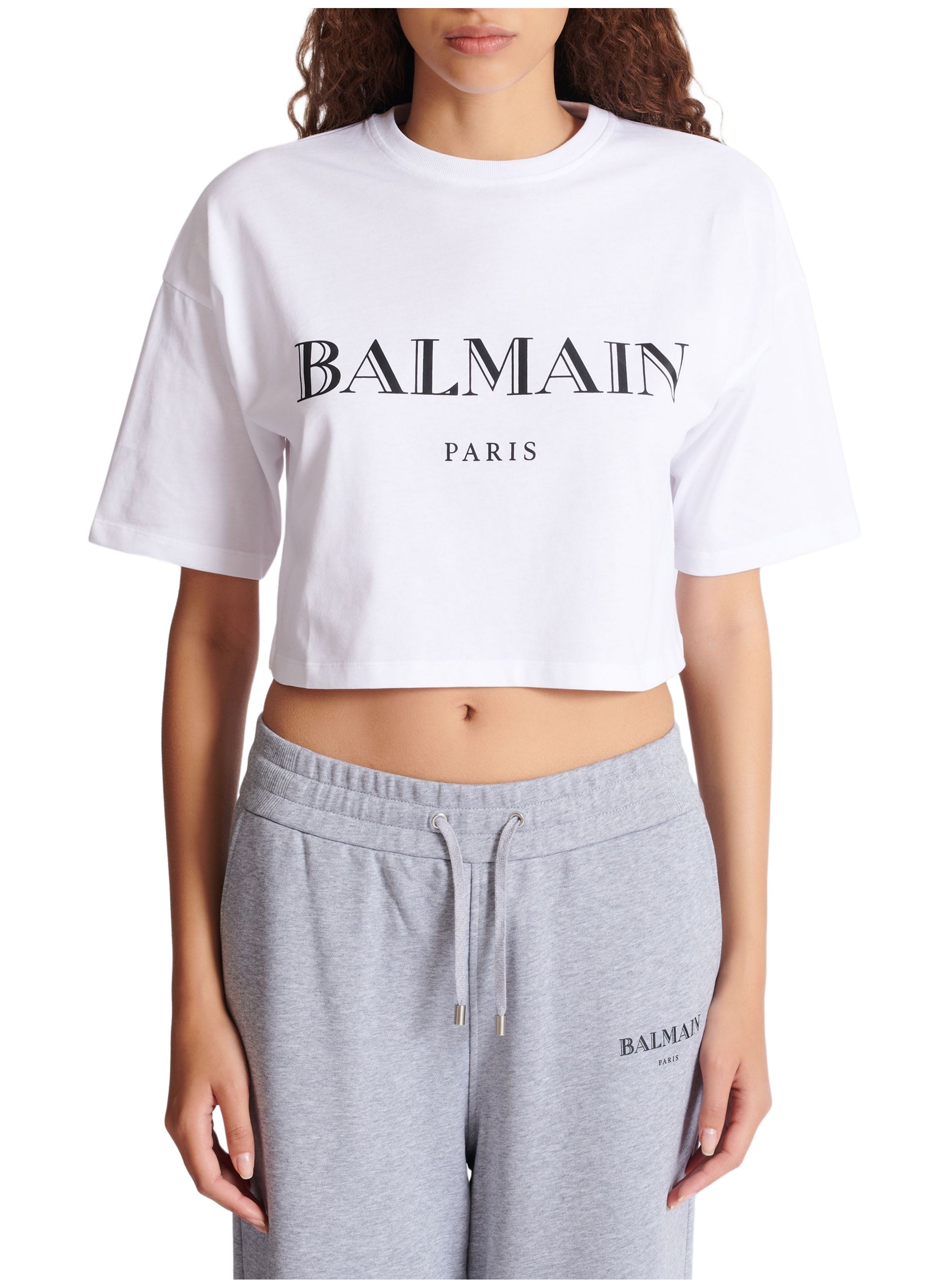 T-shirt court ample avec imprimé balmain BALMAIN Blanc
