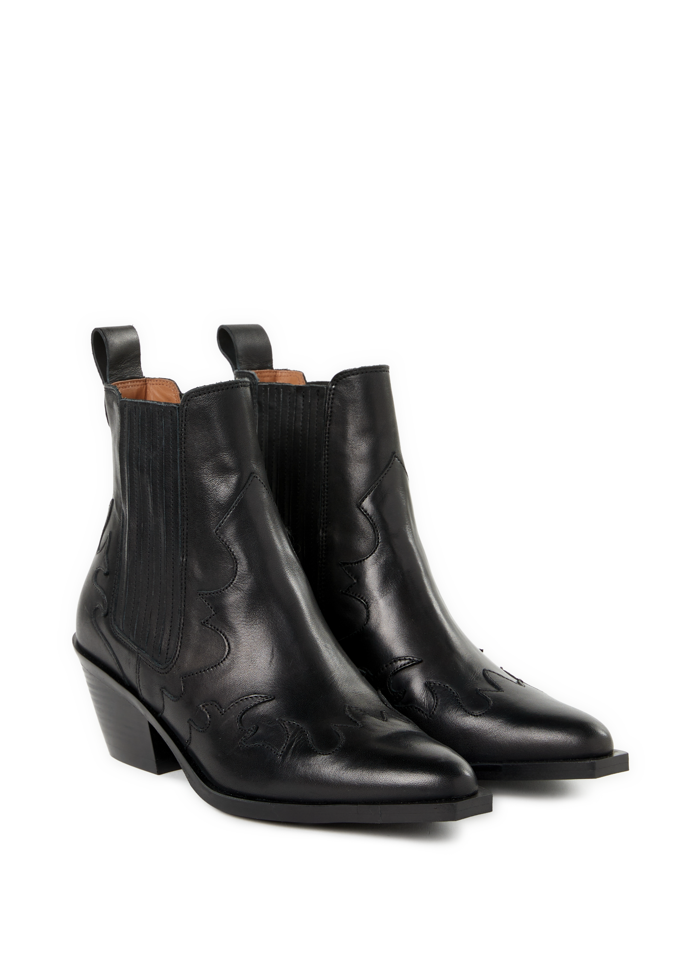 Bottines santiags en cuir SAISON 1865 Noir