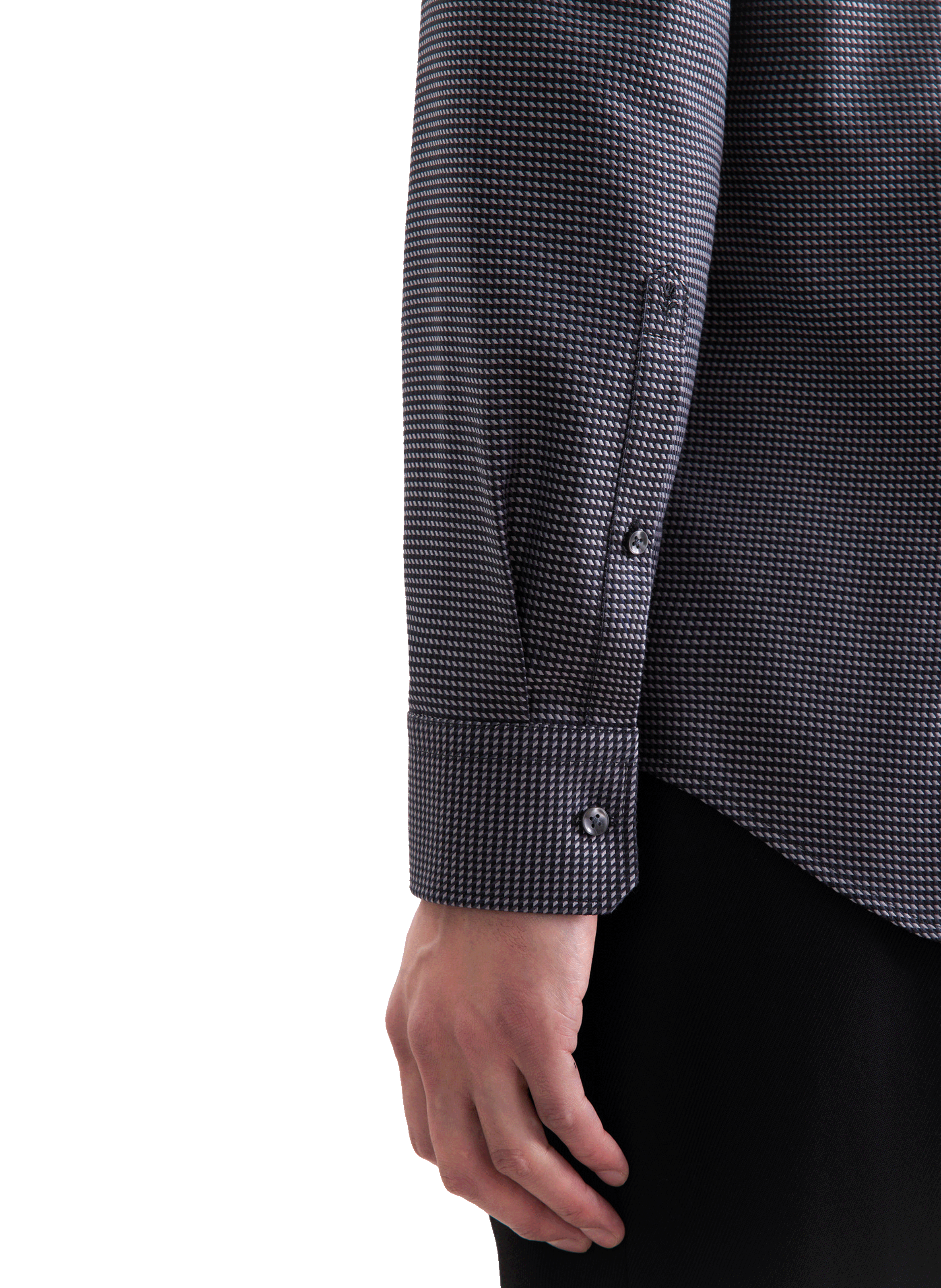 Pepita slim shirt SEIDENSTICKER Brown