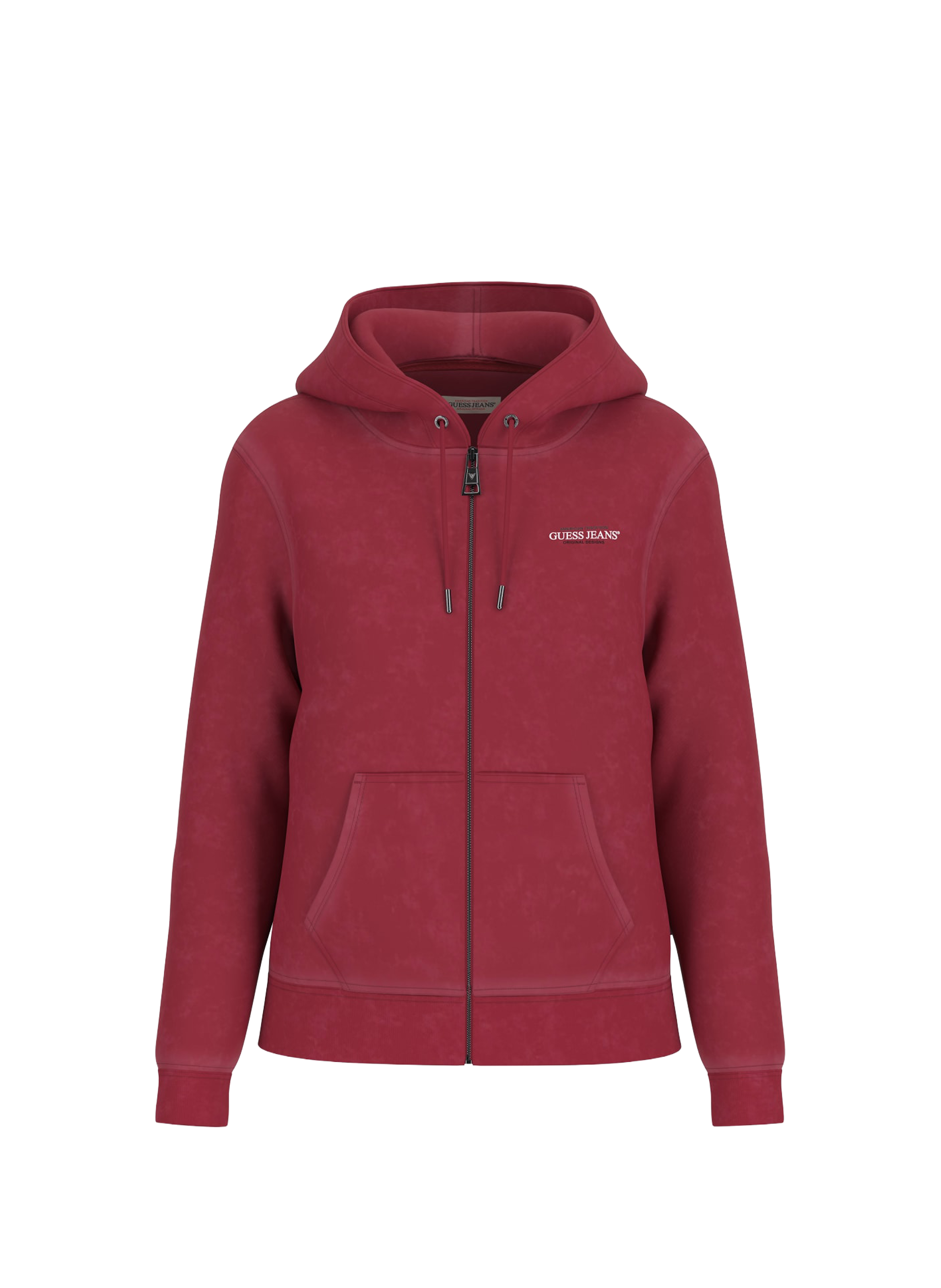 GUESS Cotton hoodie Red