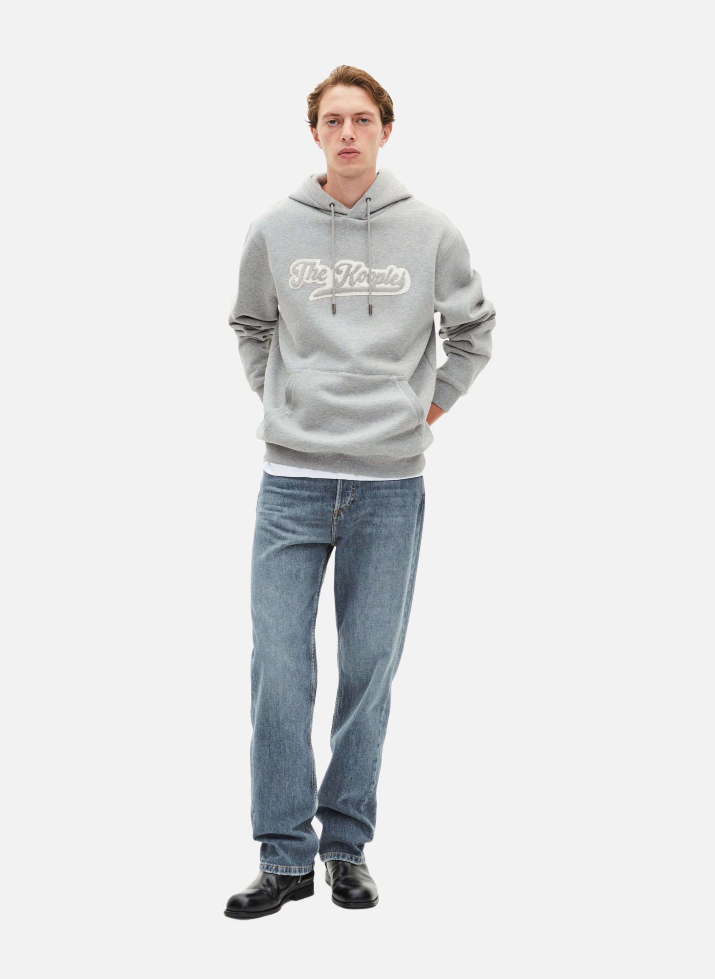 Sweatshirt à capuche avec patch THE KOOPLES Gris