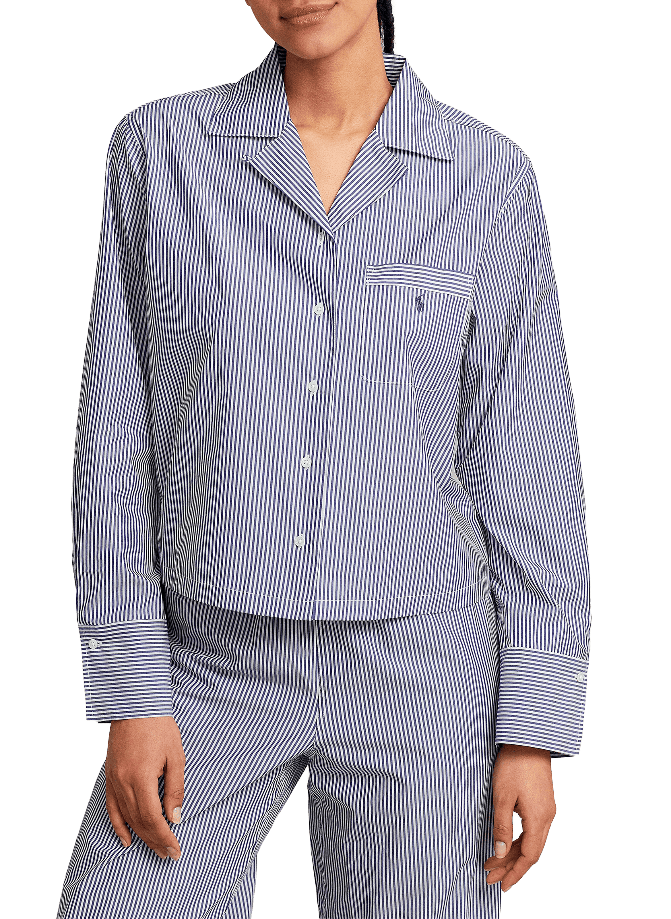 Ensemble de pyjama à rayures en coton POLO RALPH LAUREN Bleu