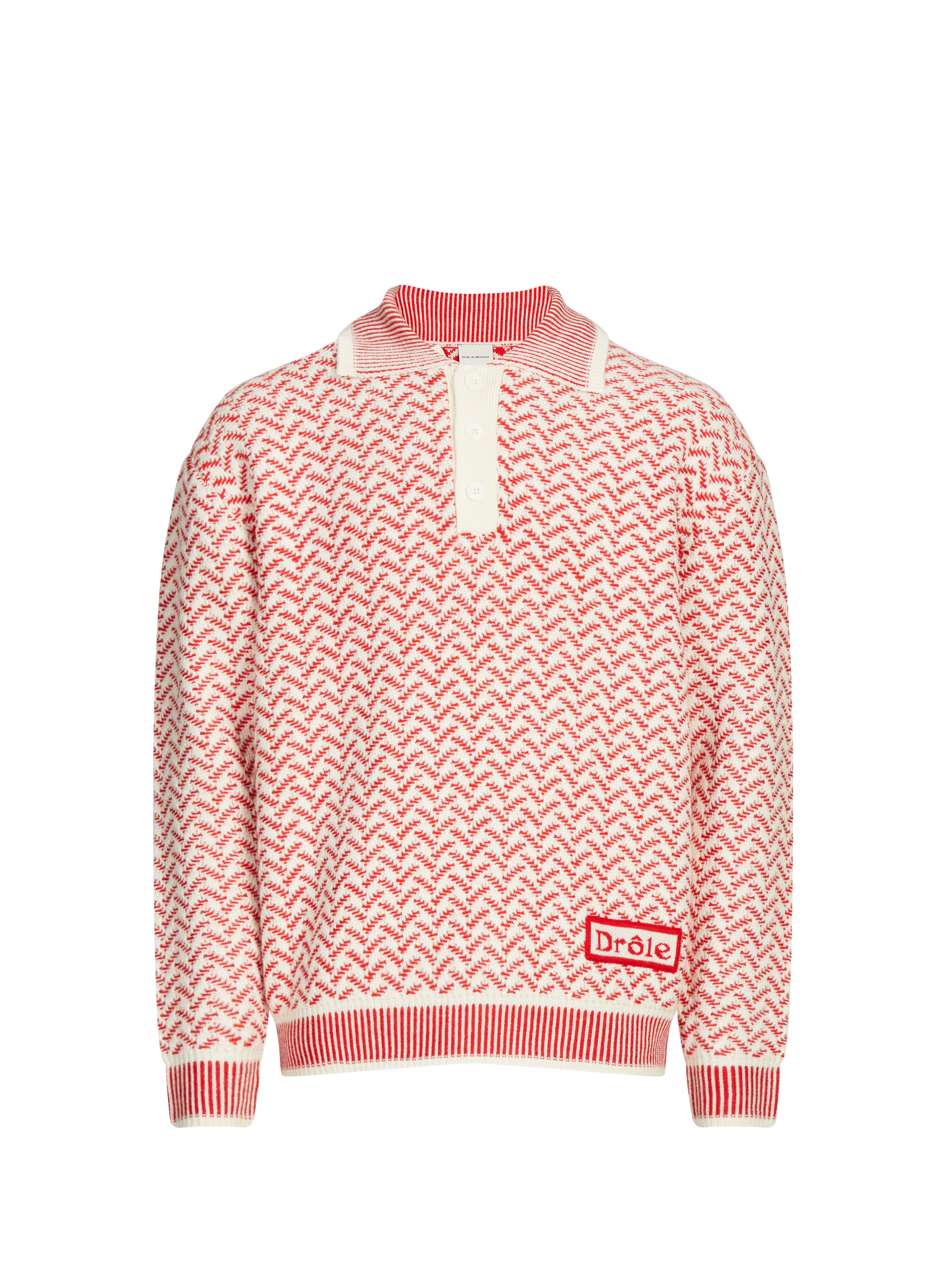 DROLE DE MONSIEUR Pull La maille Chevron Red