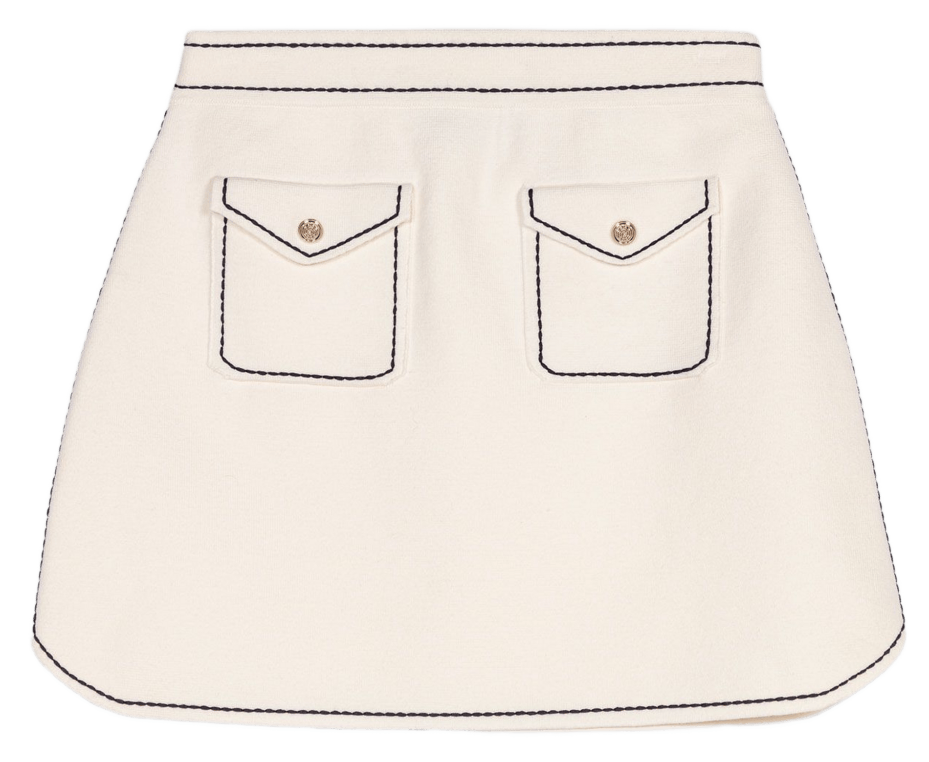 Jupe courte droite MAJE Beige