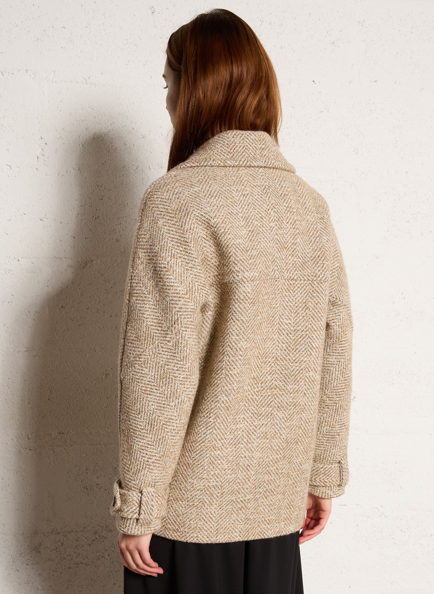 Manteau col tailleur  en laine mélangée dean MAISON 123 Beige