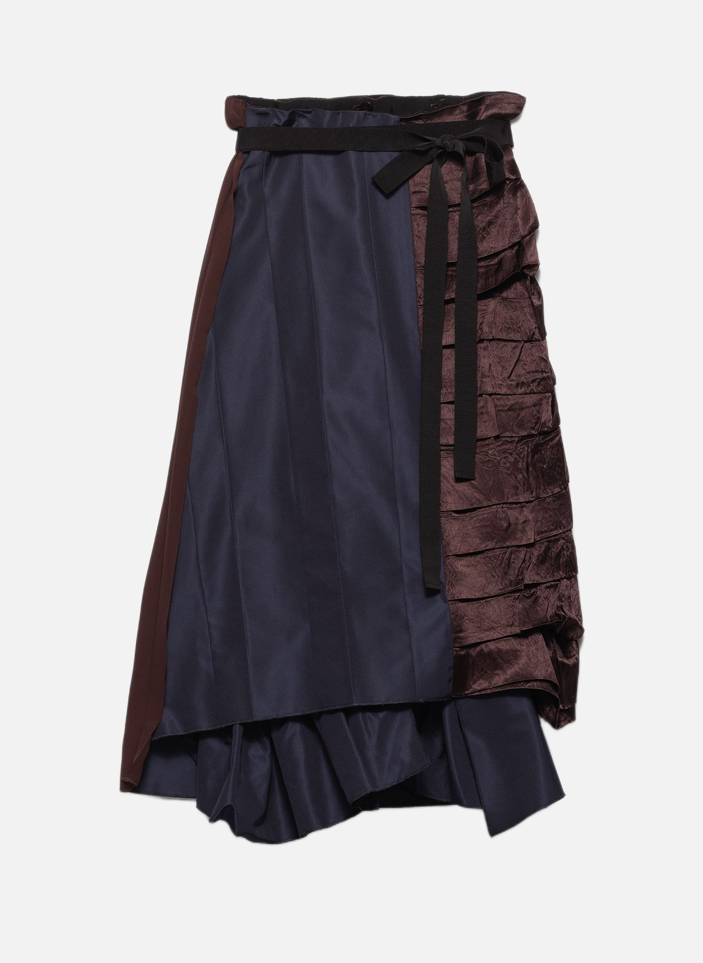 Jupe patchwork en faille PRADA Bleu