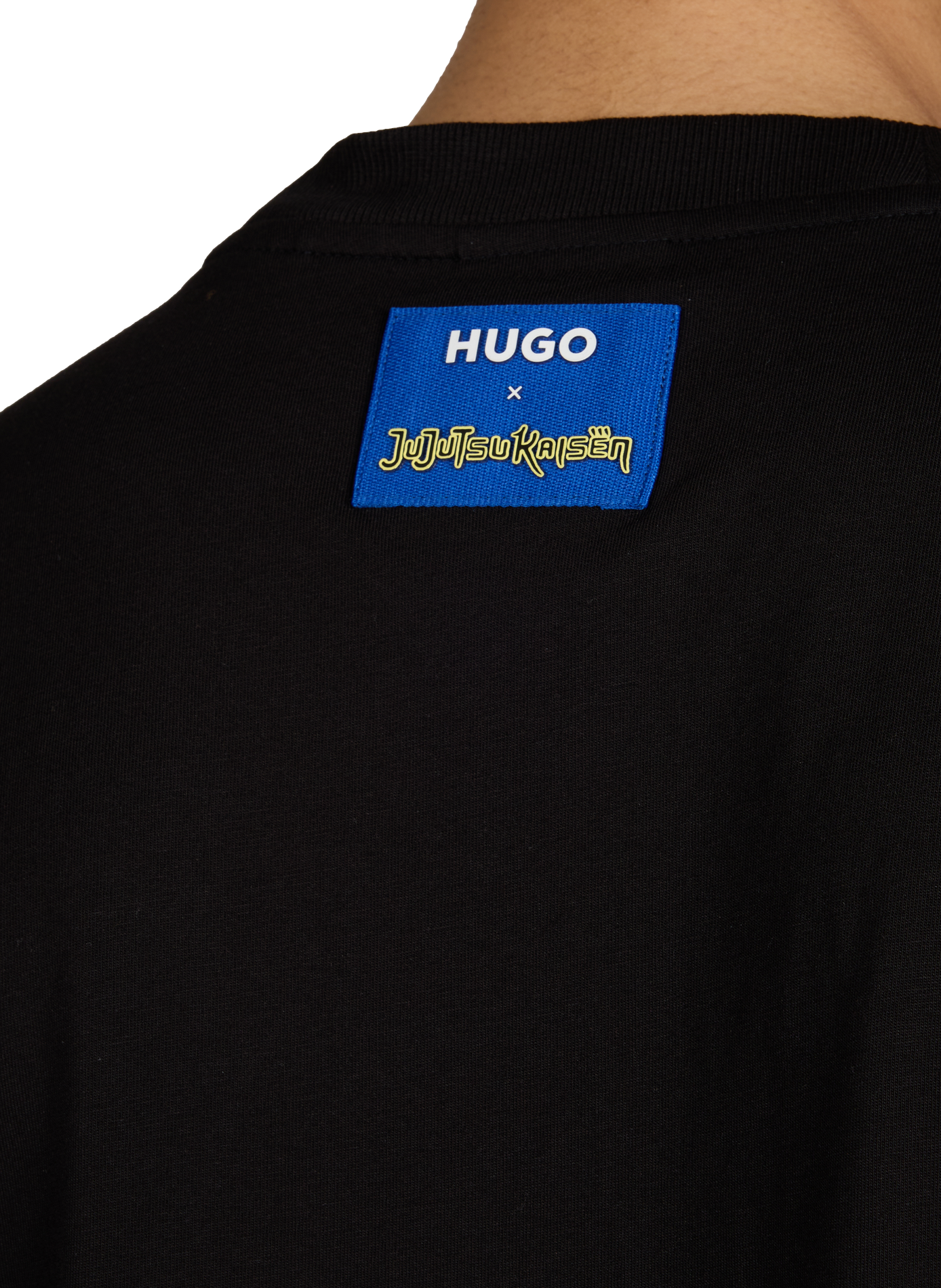T-shirt droit imprimé Jujutsu Kaisen en coton HUGO BLUE Noir