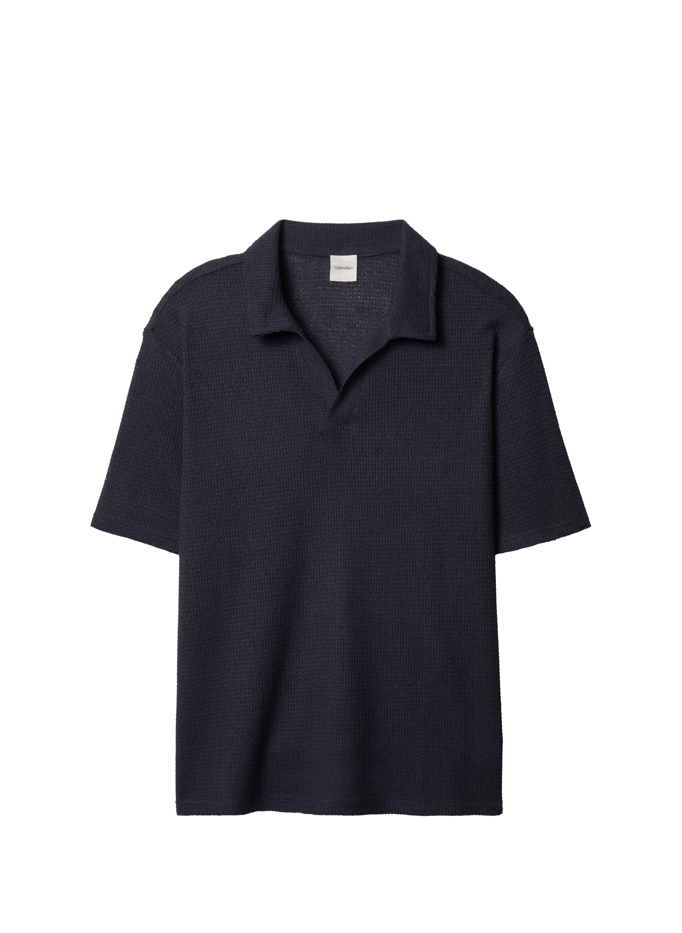Polo droit manches courtes texturé CALVIN KLEIN Bleu