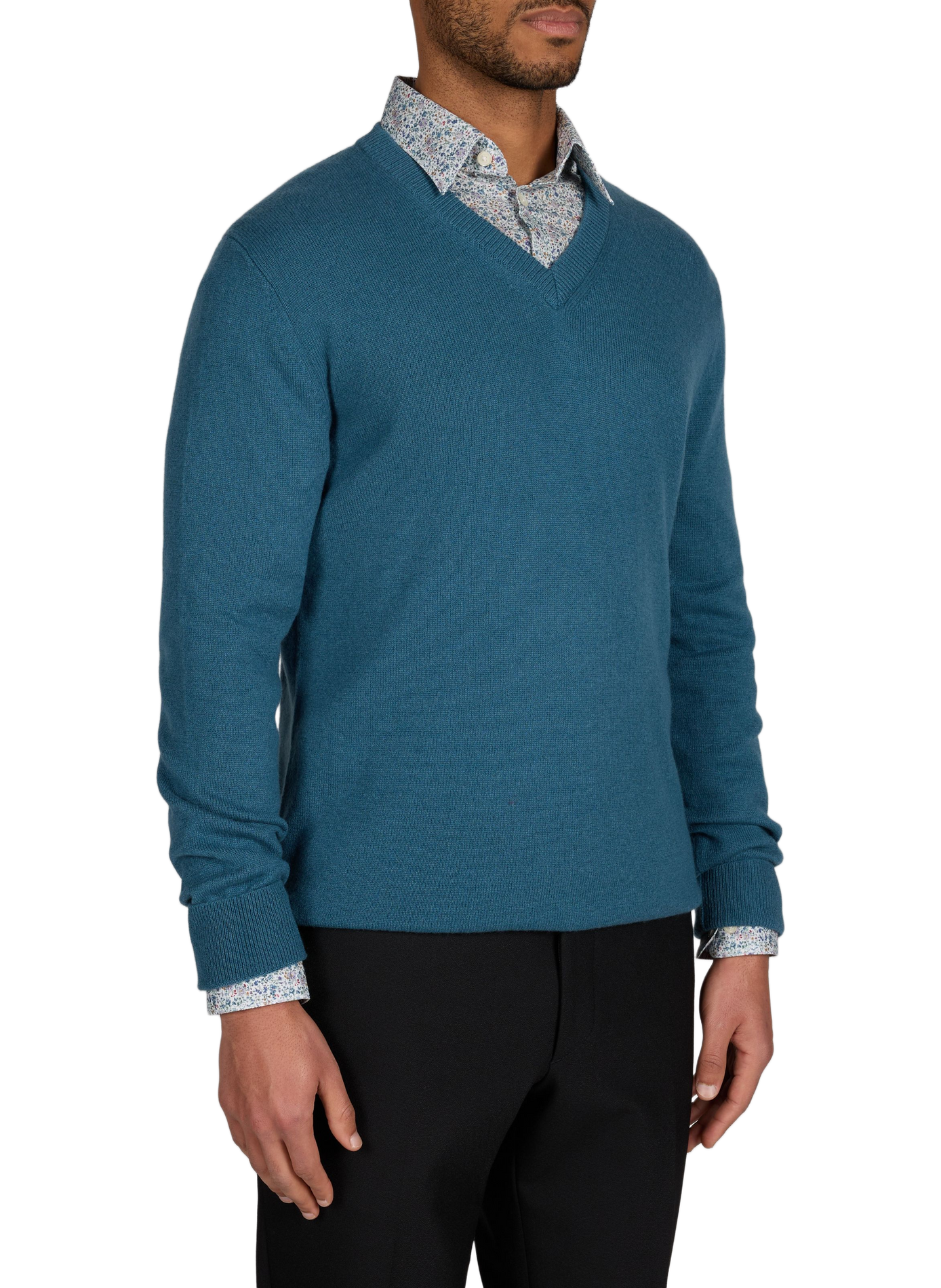  Cashmere V-neck jumper AU PRINTEMPS PARIS Blue