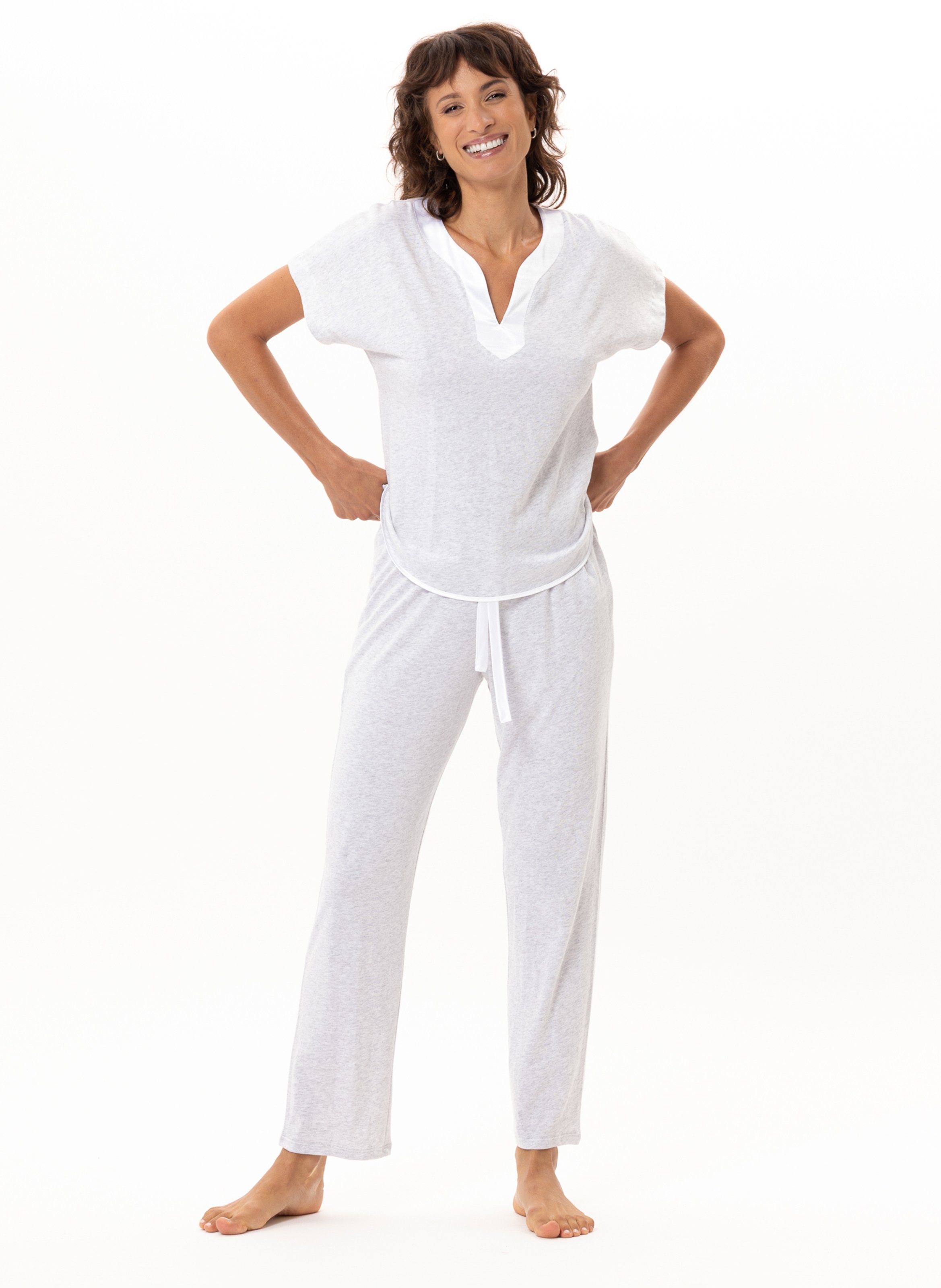 Pyjama en coton modal mily 202 LE CHAT Gris