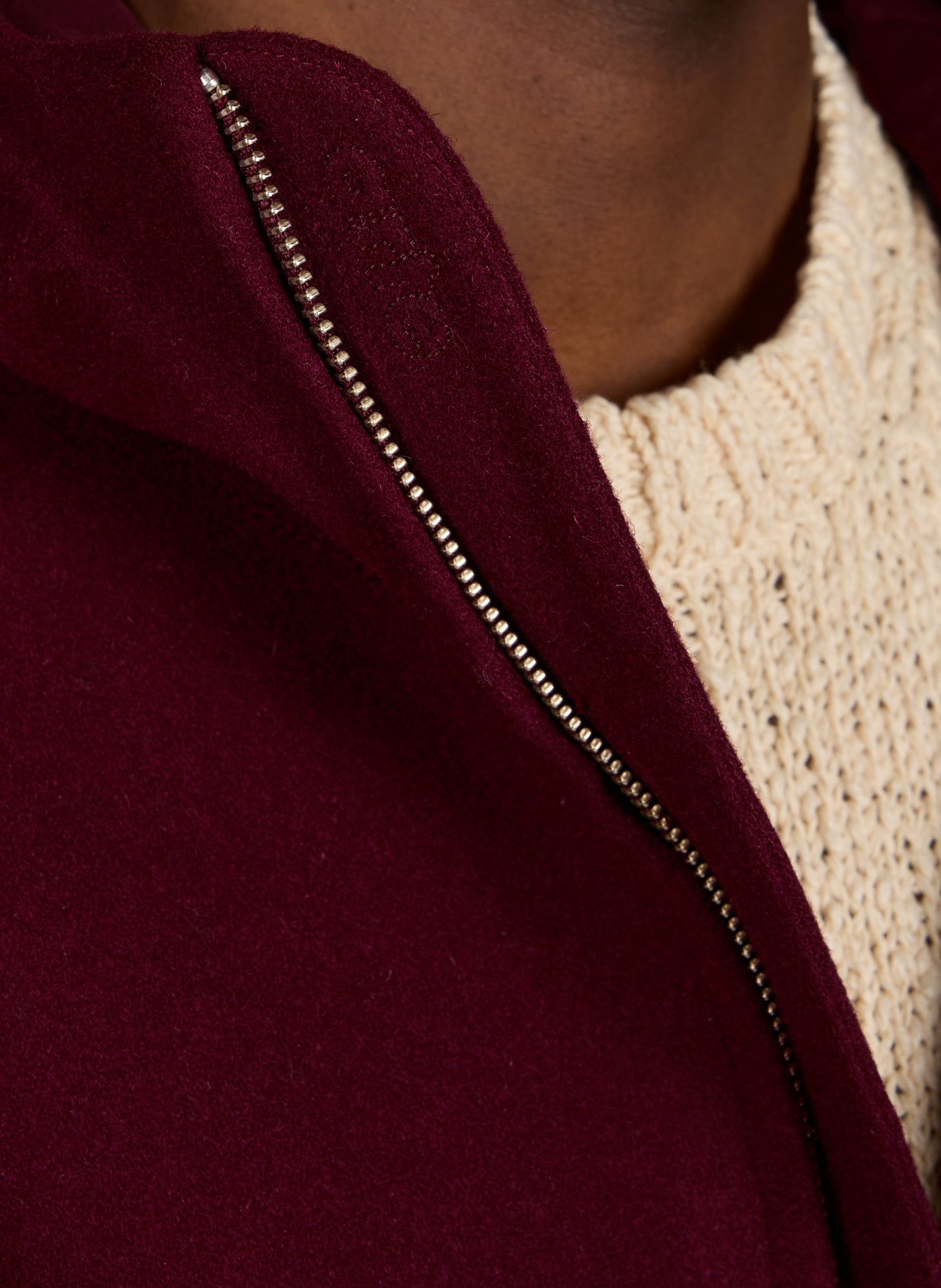 Wool Blend Hooded Jacket ARTE ANTWERP Red