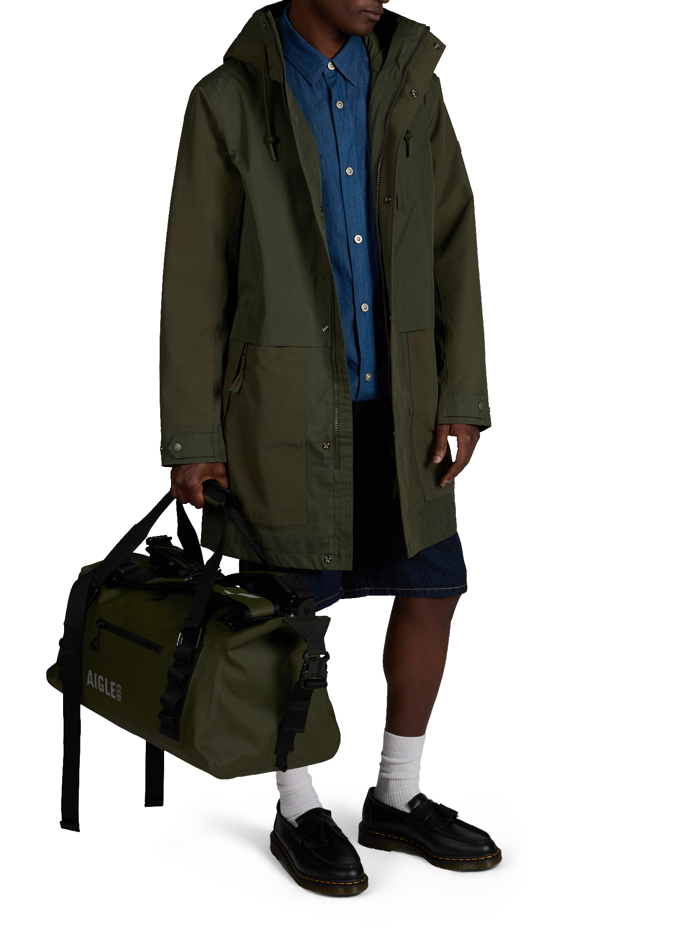 Waterdichte handbagage reistas AIGLE Kaki