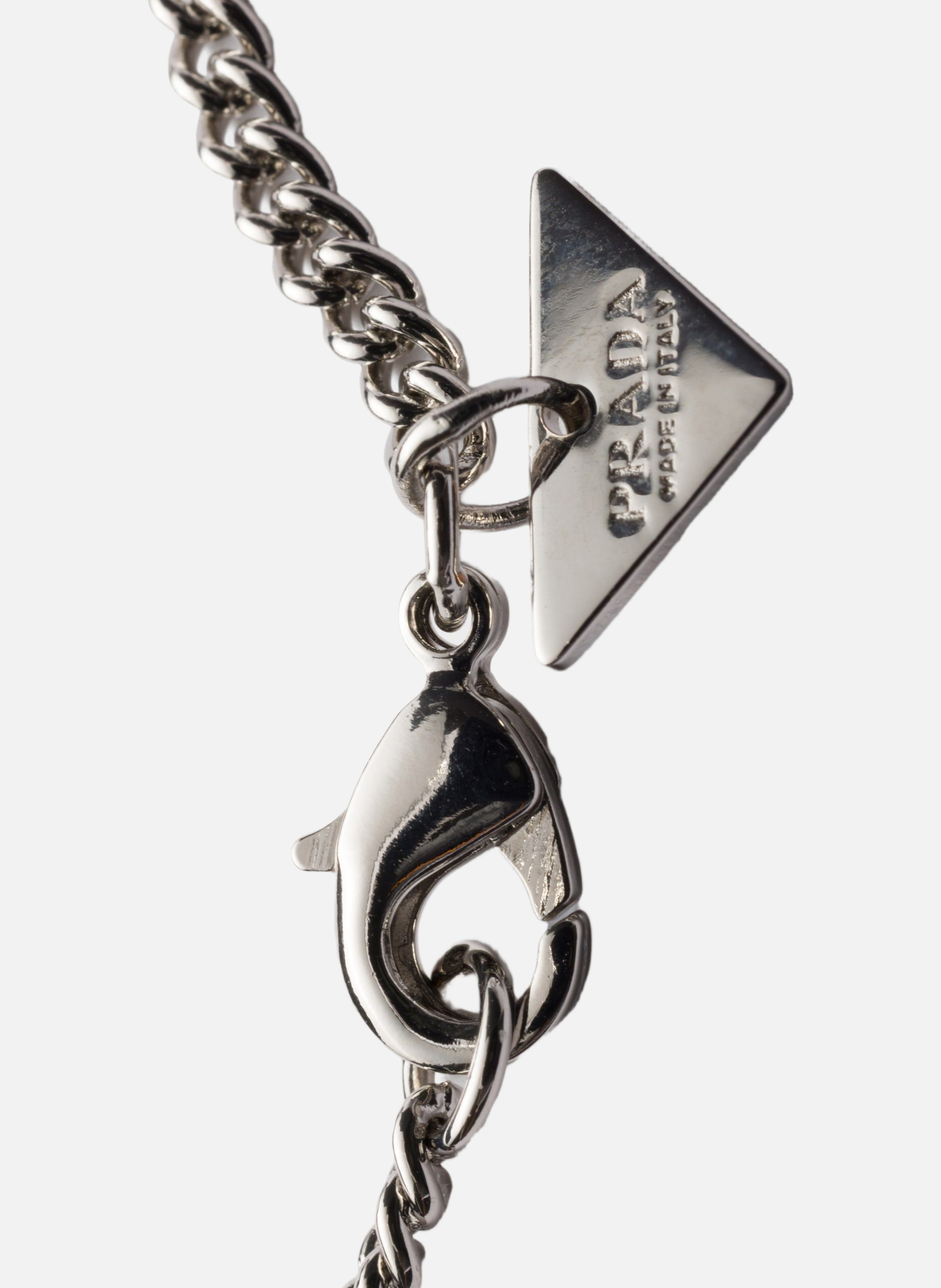 Collier en métal émaillé PRADA Argent
