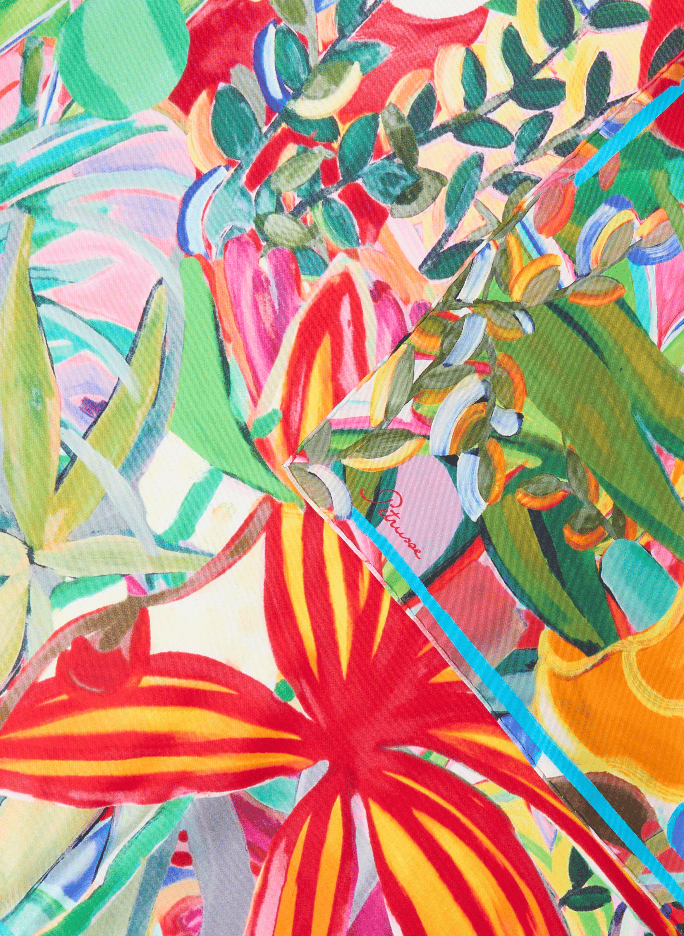 Square Silk Scarf Duda Mini PETRUSSE Multicolour