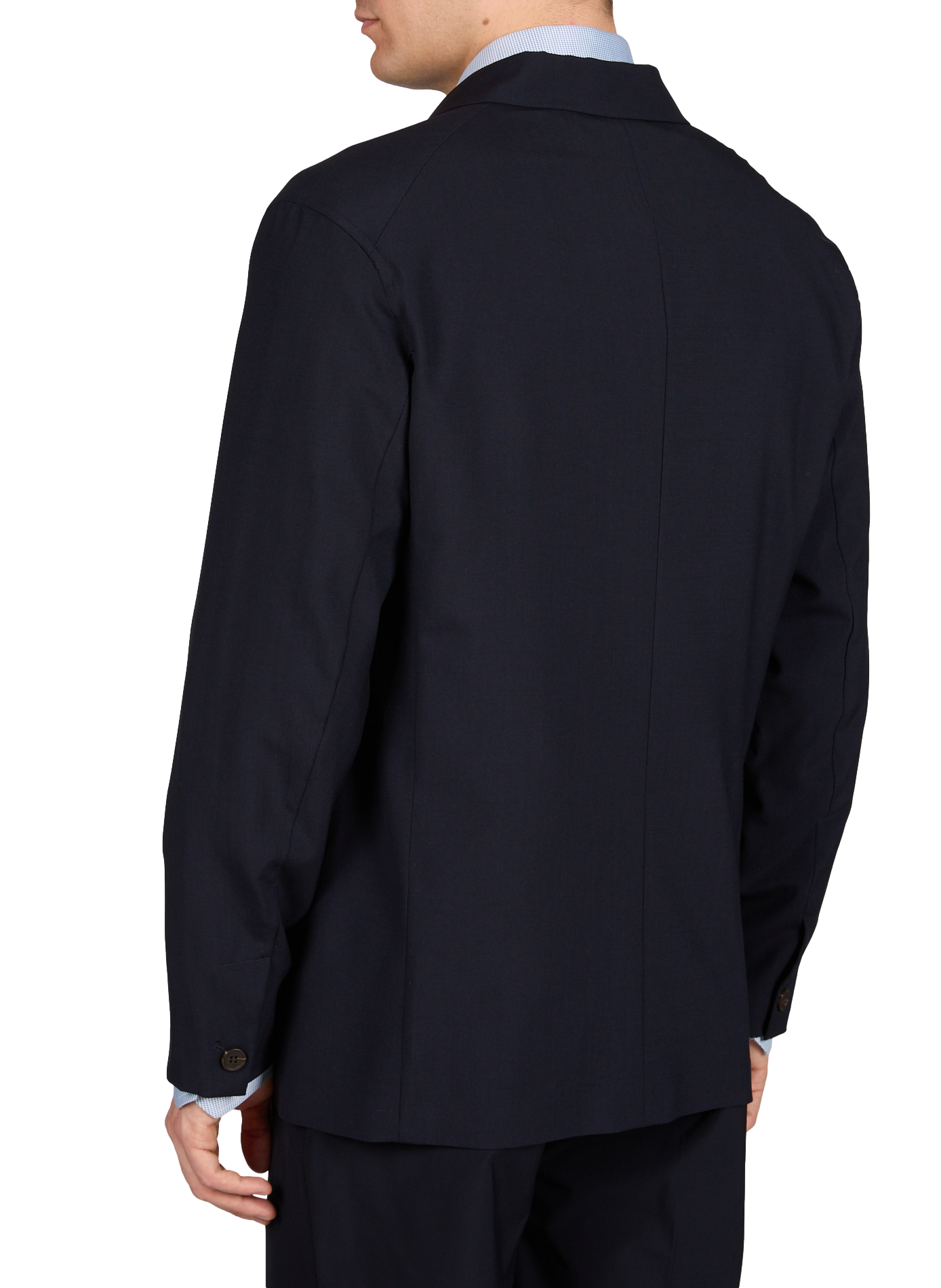 Blazer in einfarbiger Schurwolle EMPORIO ARMANI Blau