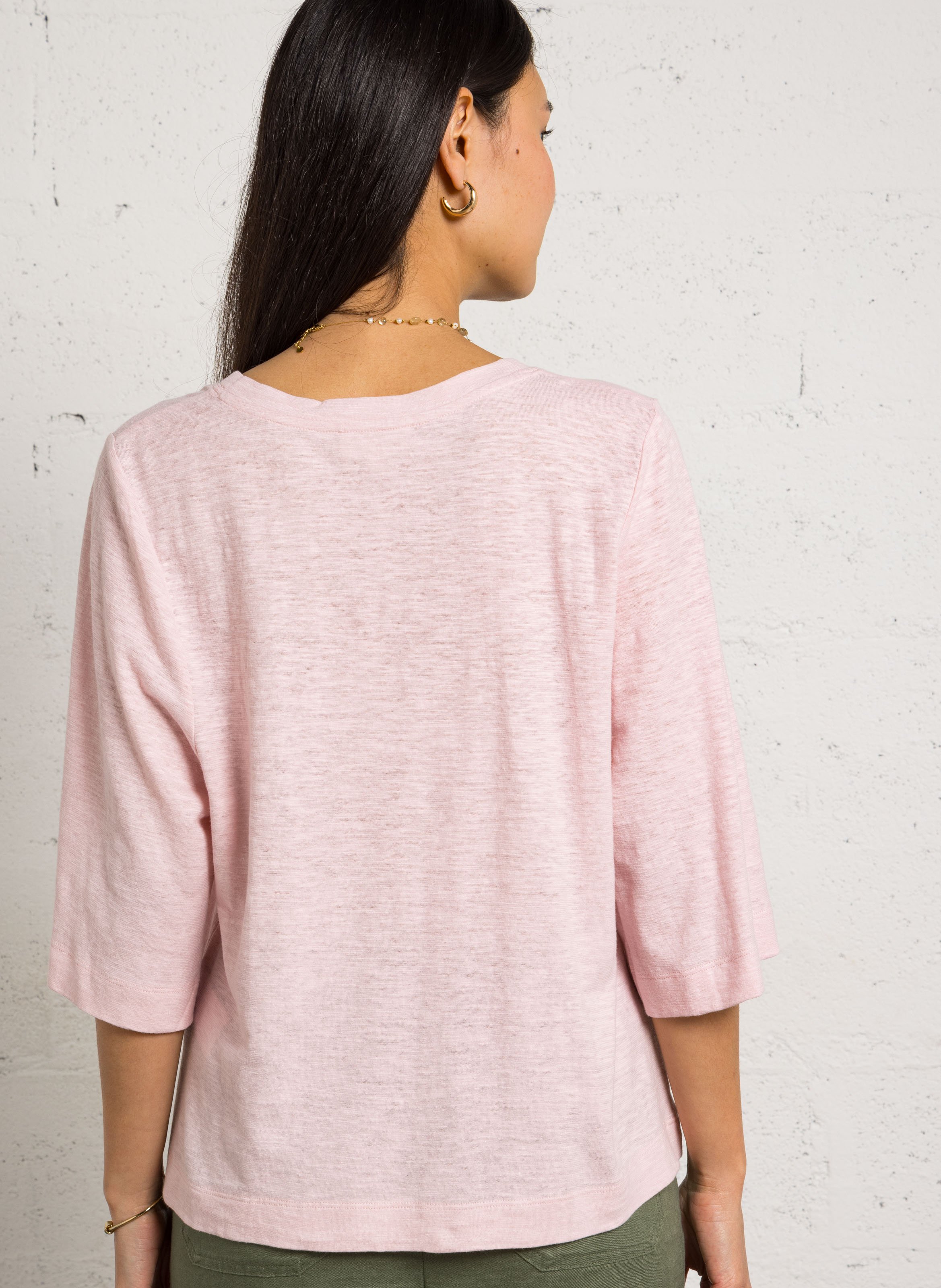 Tee-shirt col rond liana MAISON 123 Rose