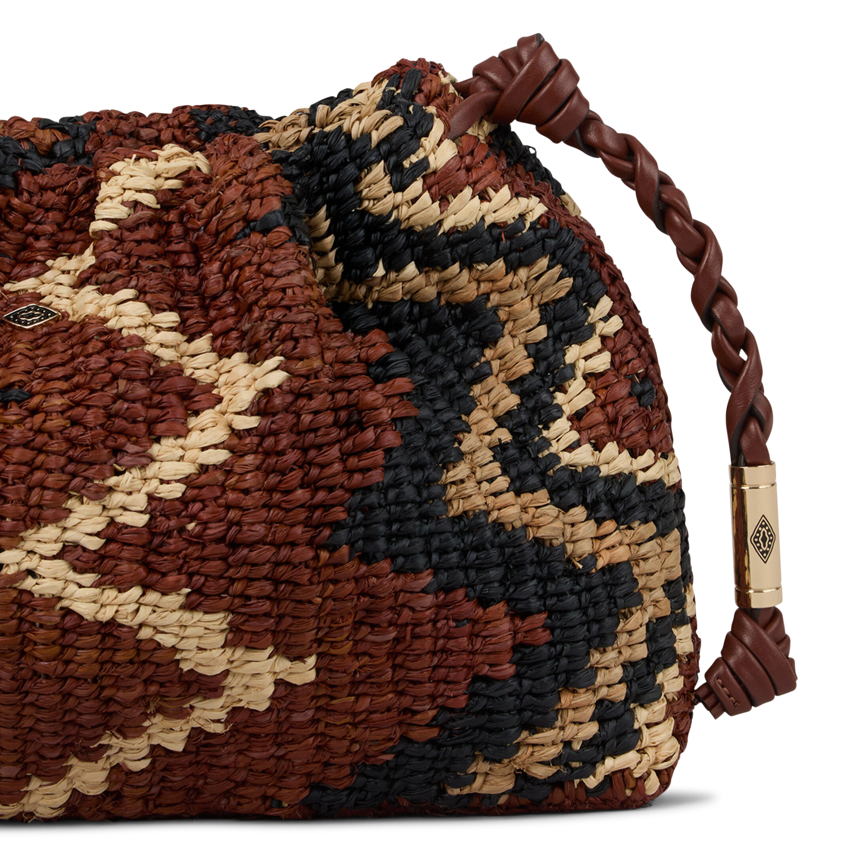 Pochette en raphia june Multicolore