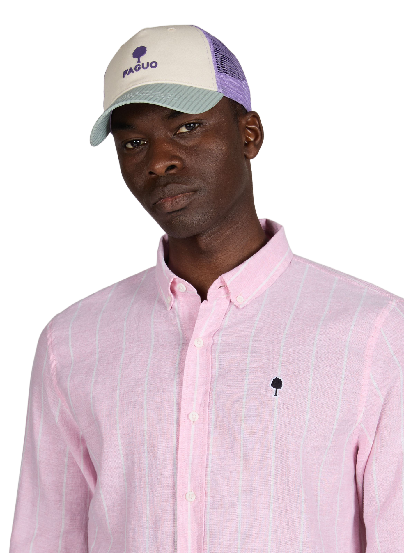 Casquette bi-matière à logo FAGUO Multicolore