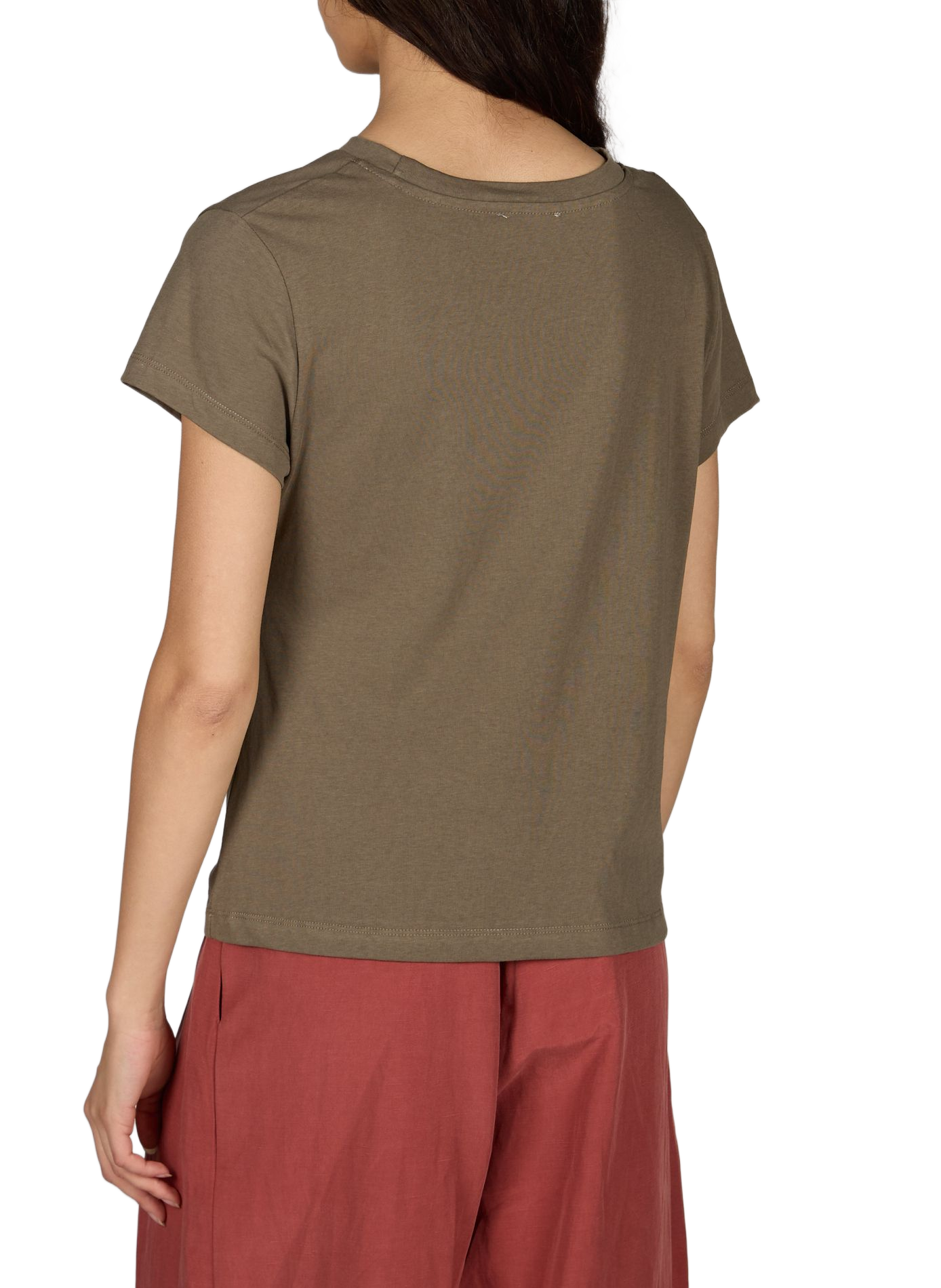 Short-sleeve cotton and linen blend Iraline T-shirt ARTLOVE Khaki