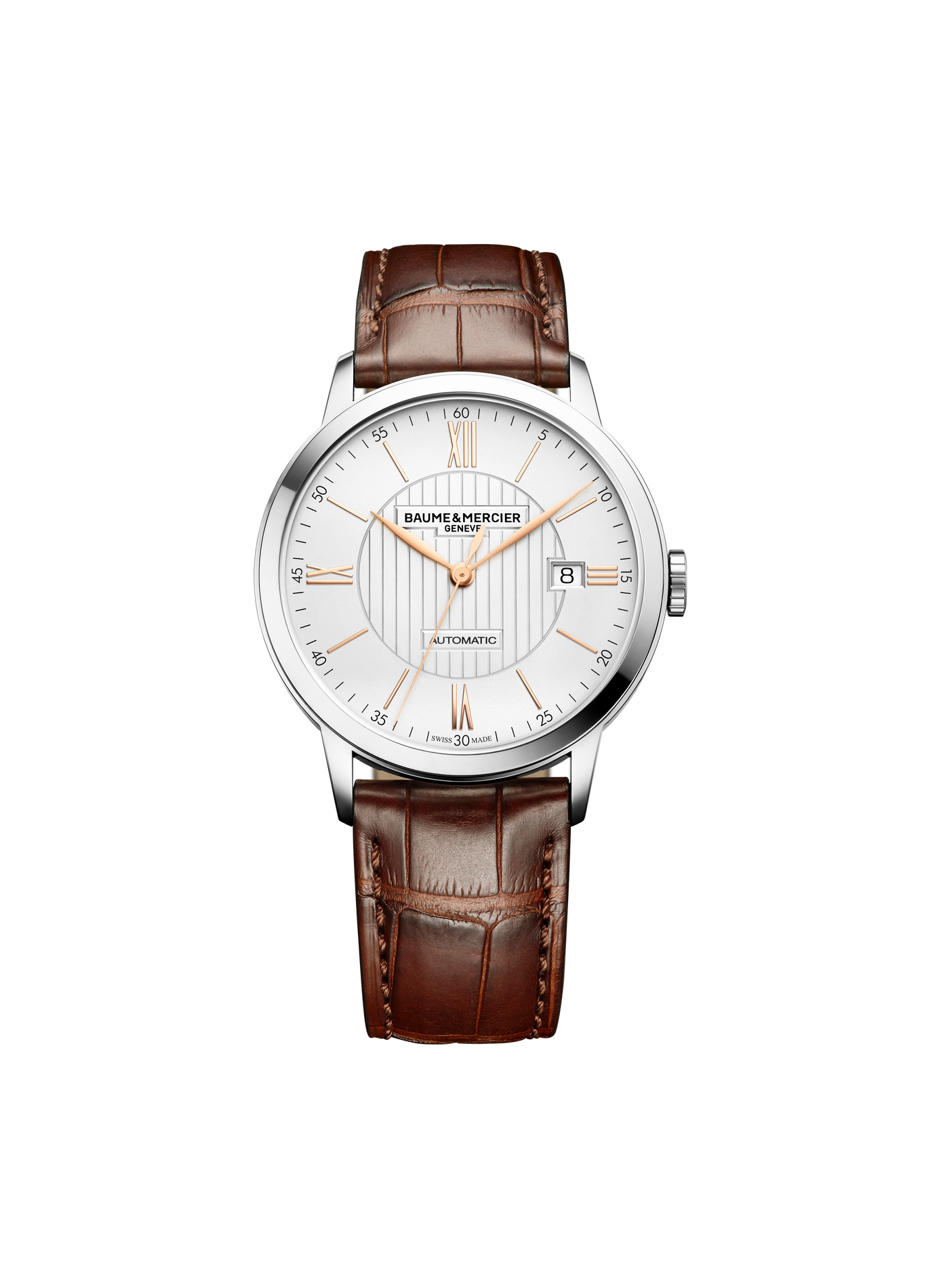 Automatic Classima watch in leather BAUME & MERCIER Silver