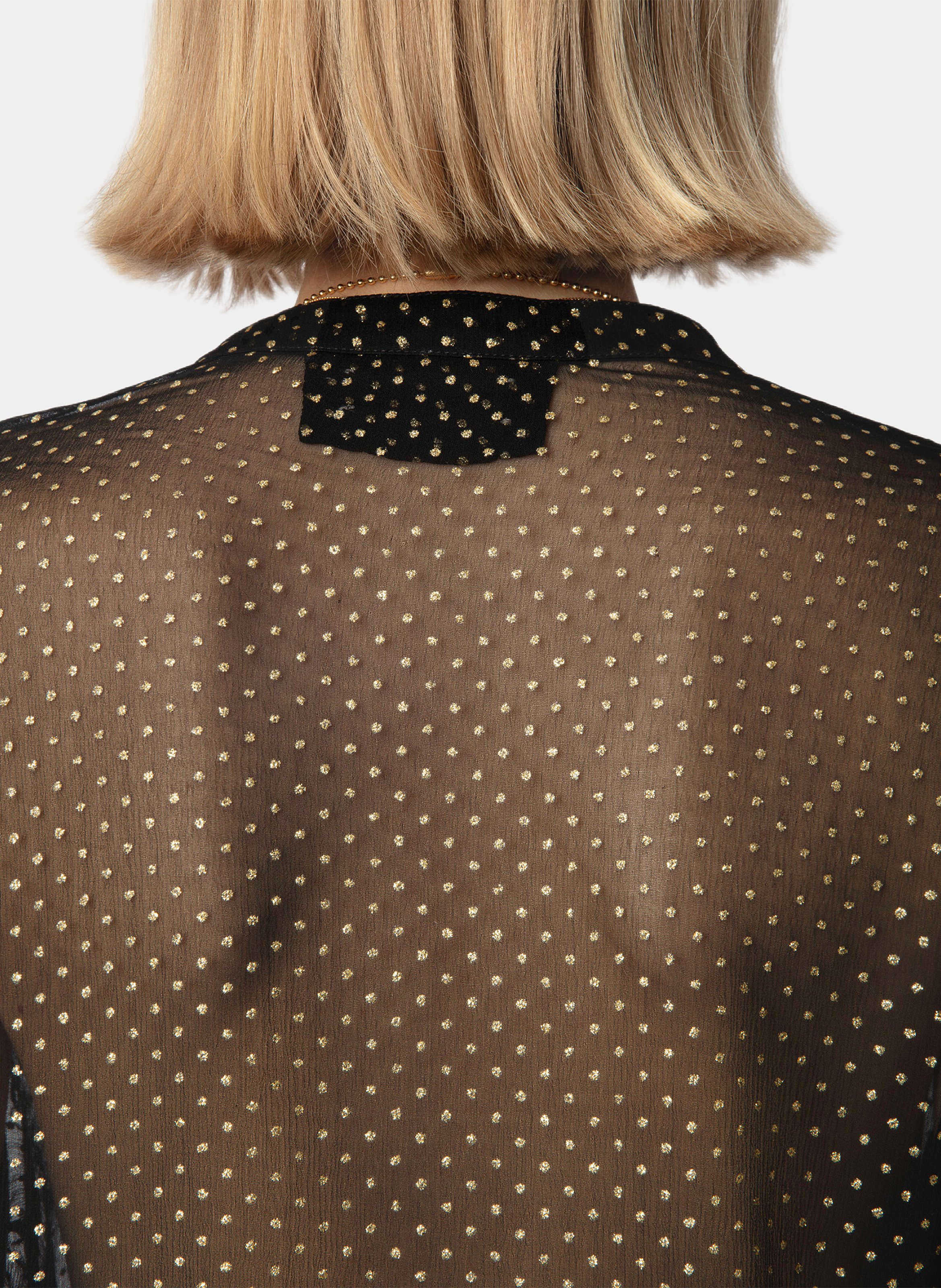 Chemise transparente à pois tandy ZADIG&VOLTAIRE Noir