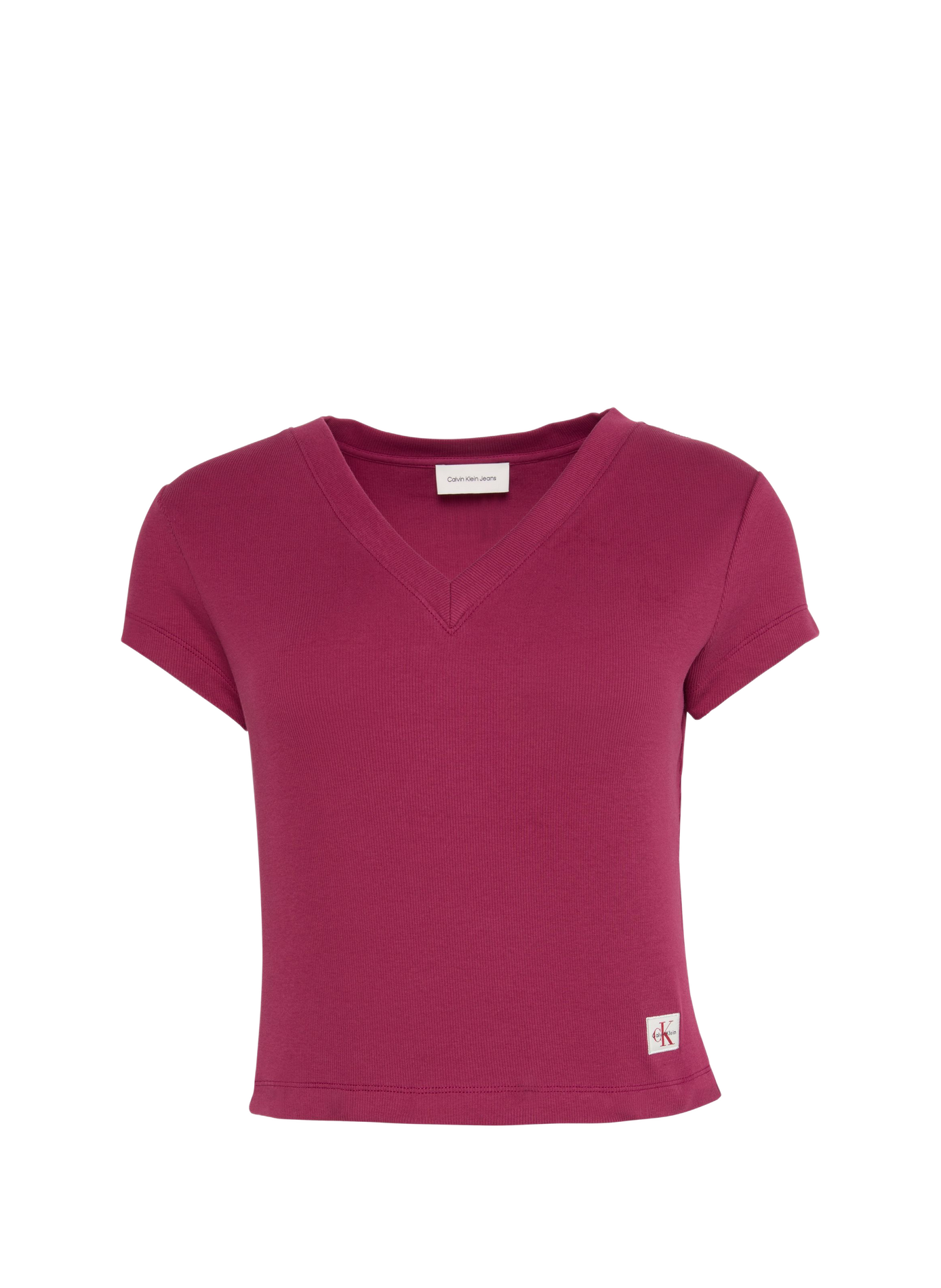 Cotton-blend V-neck T-shirt  Rhododendron