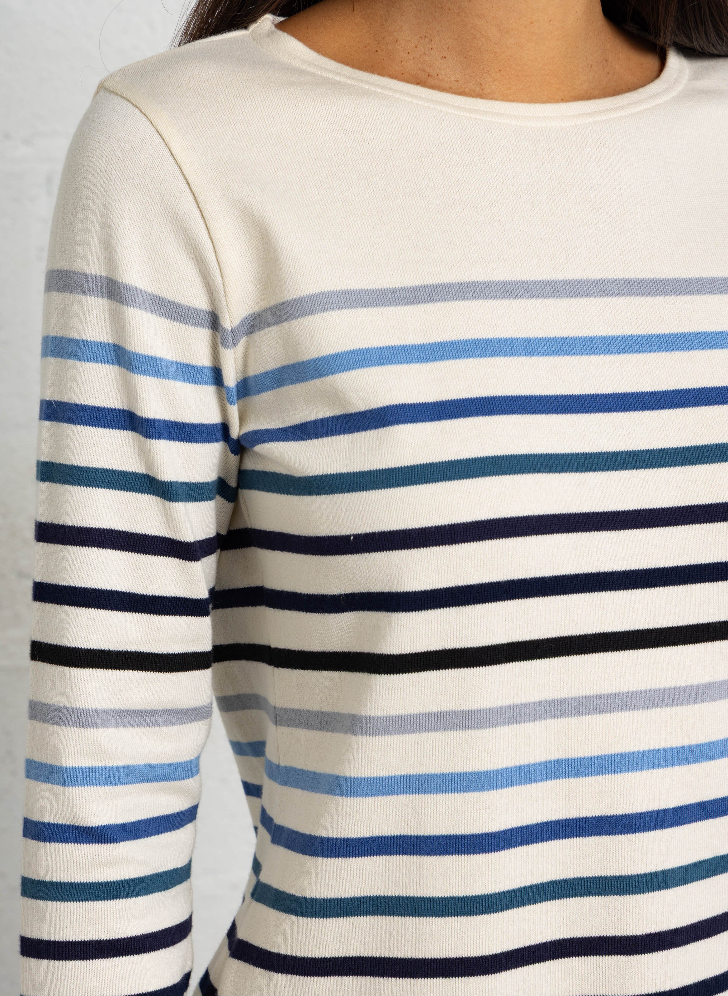 Marinière col rond en coton ARMOR-LUX Beige