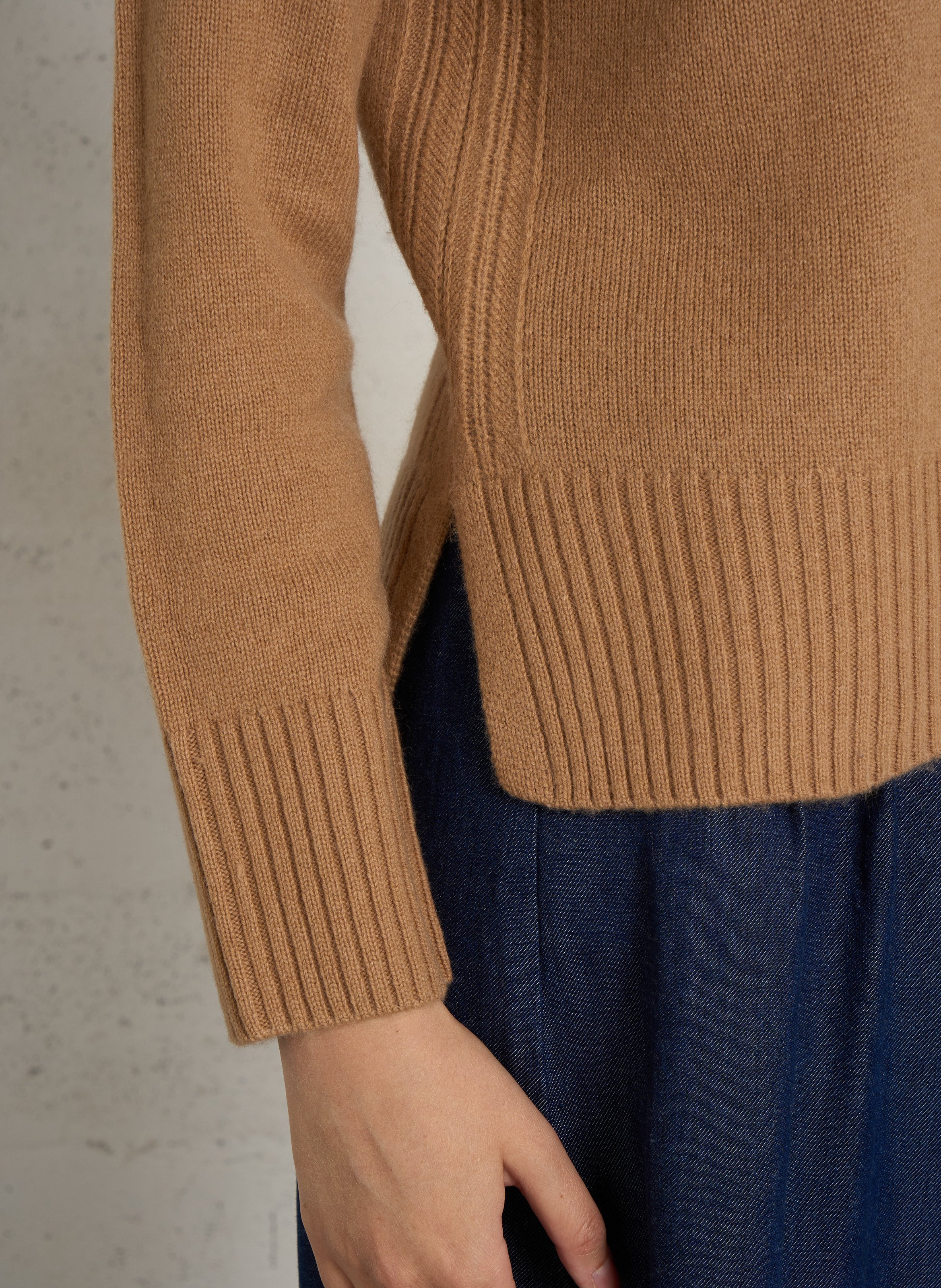 Pull col roulé droit en laine arnold MAISON 123 Beige
