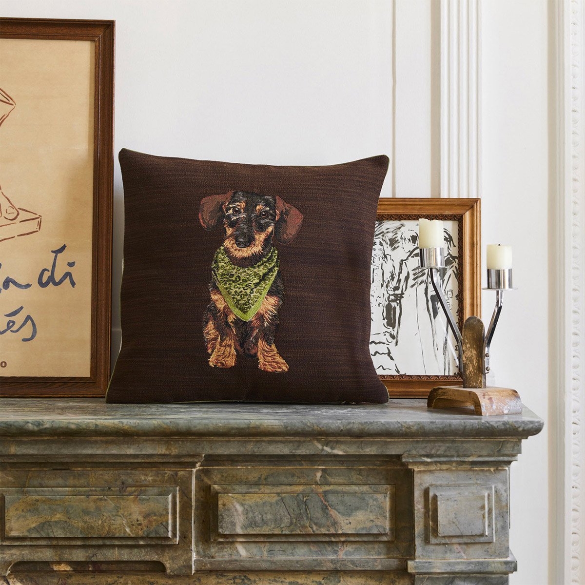 Housse de coussin en coton, octavio YVES DELORME Marron