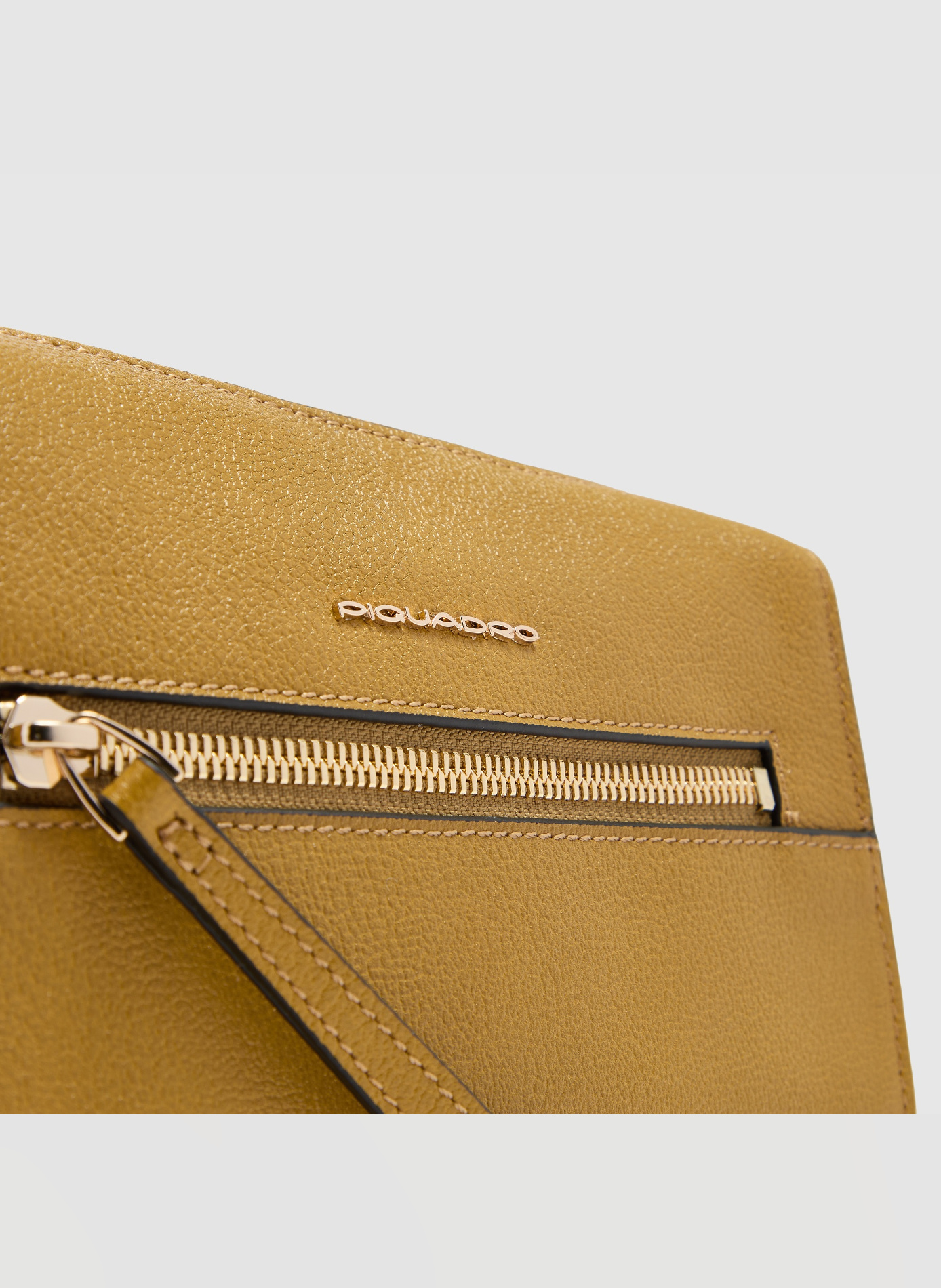 Dames leren smartphone clutch PIQUADRO Geel