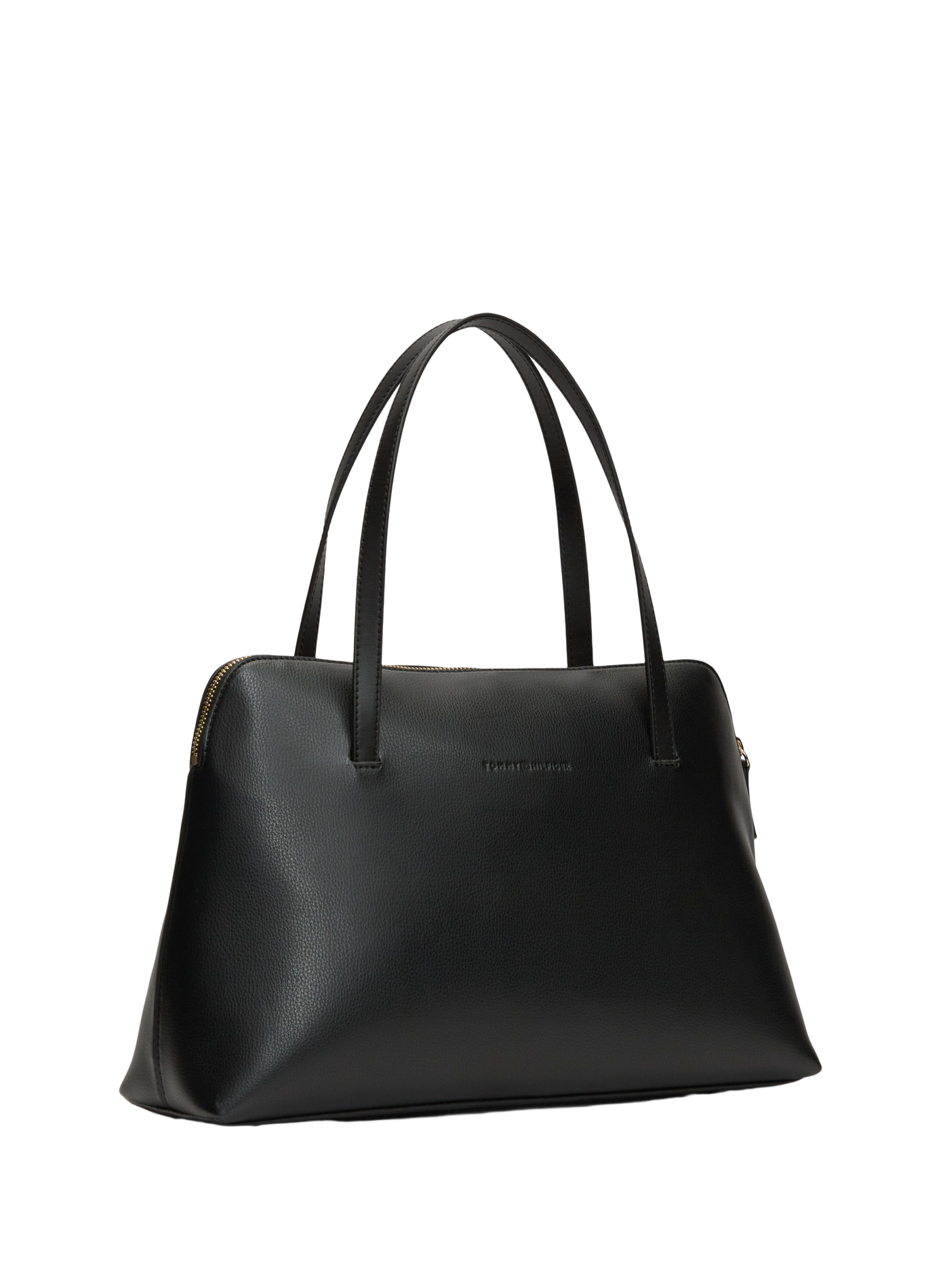 Einfarbige Schultertasche mit Reißverschluss | Schwarz TOMMY HILFIGER Damen