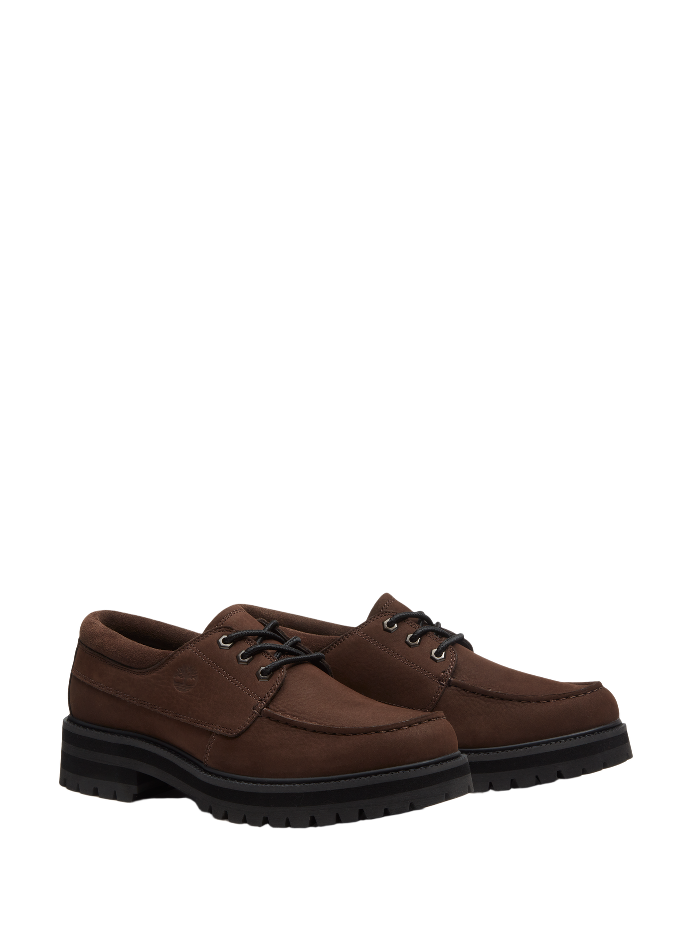 Derby shoes with cleated sole in leather TIMBERLAND Brown