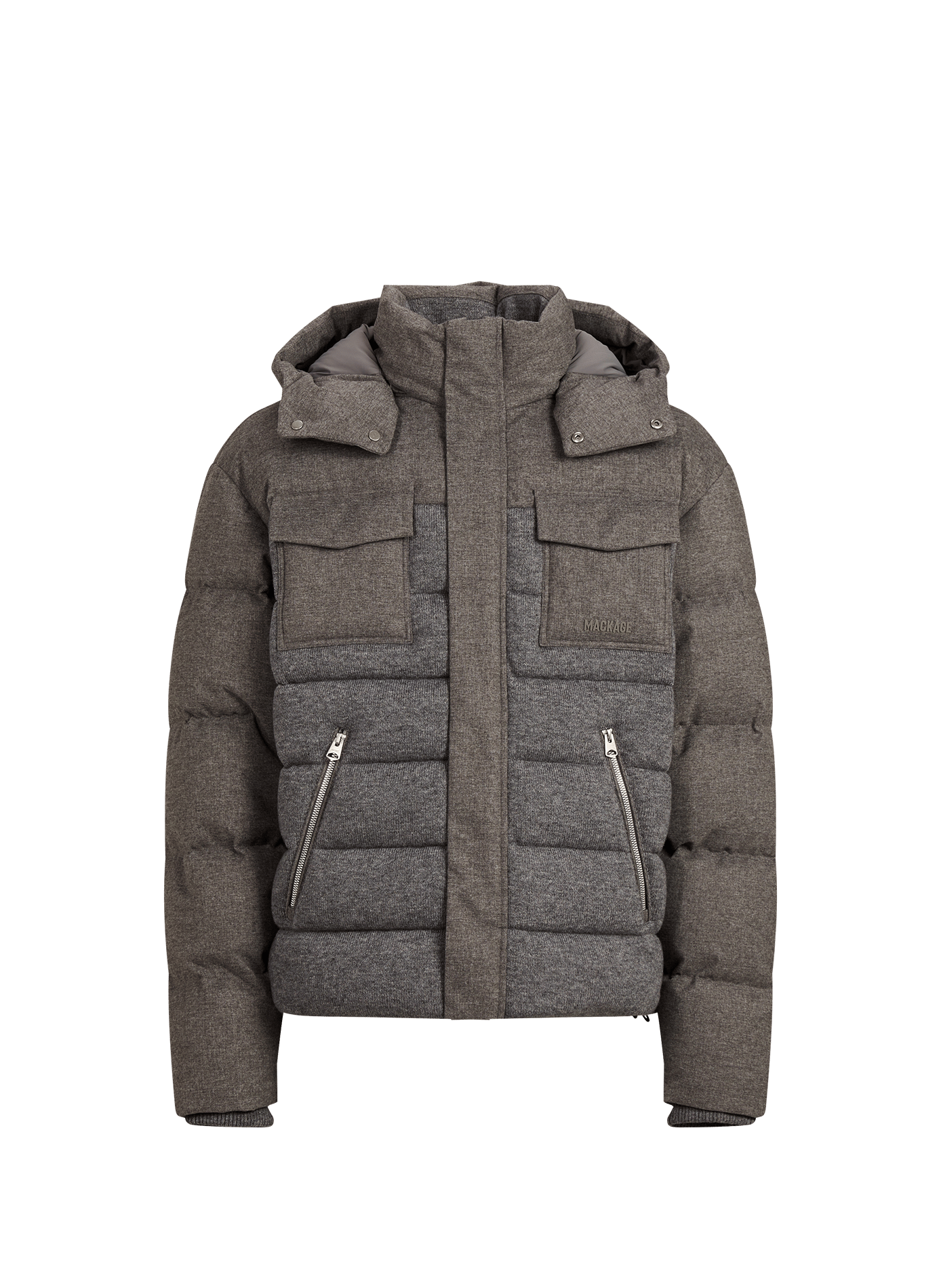 Steppjacke mit Stehkragen aus Wollmischung MACKAGE Schwarz