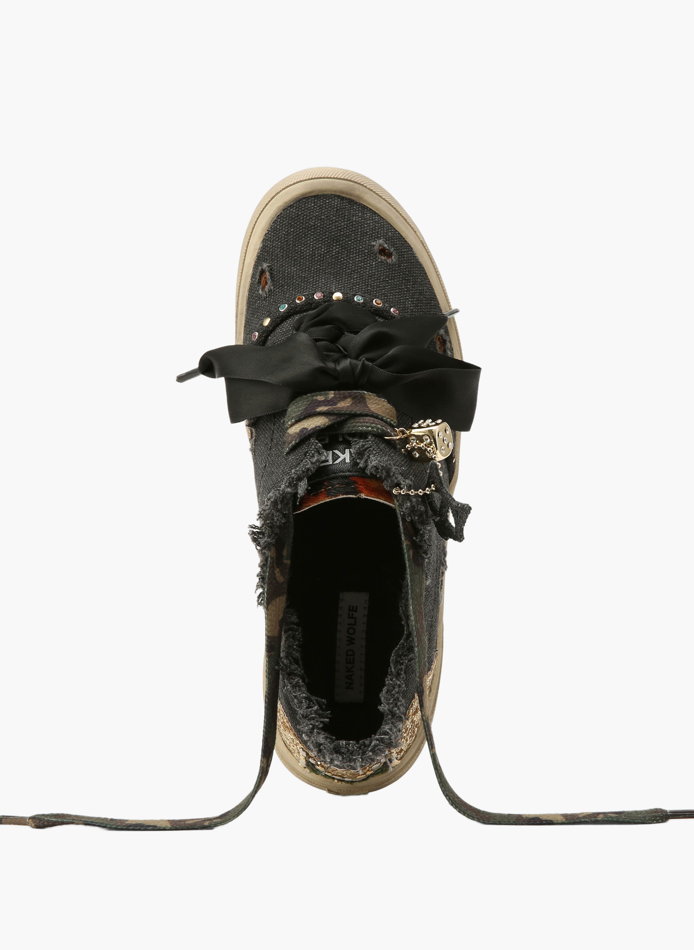 Baskets mission en toile NAKED WOLFE Noir