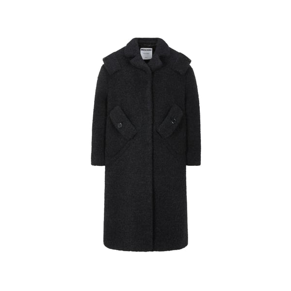 Manteau effet bouclé en laine mélangée